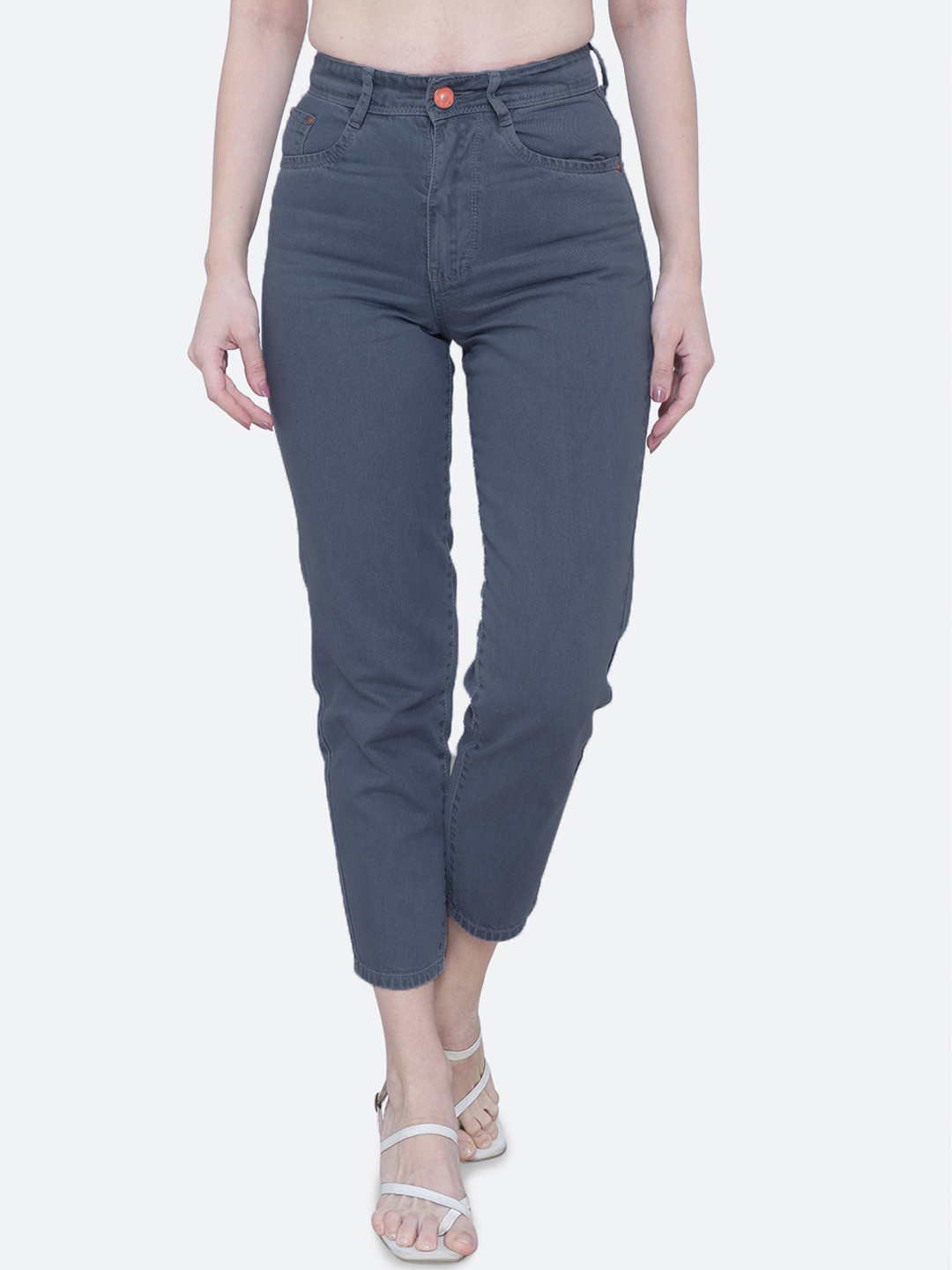 FCK-3 Women Eton Boy Boyfriend Fit High-Rise Jeans