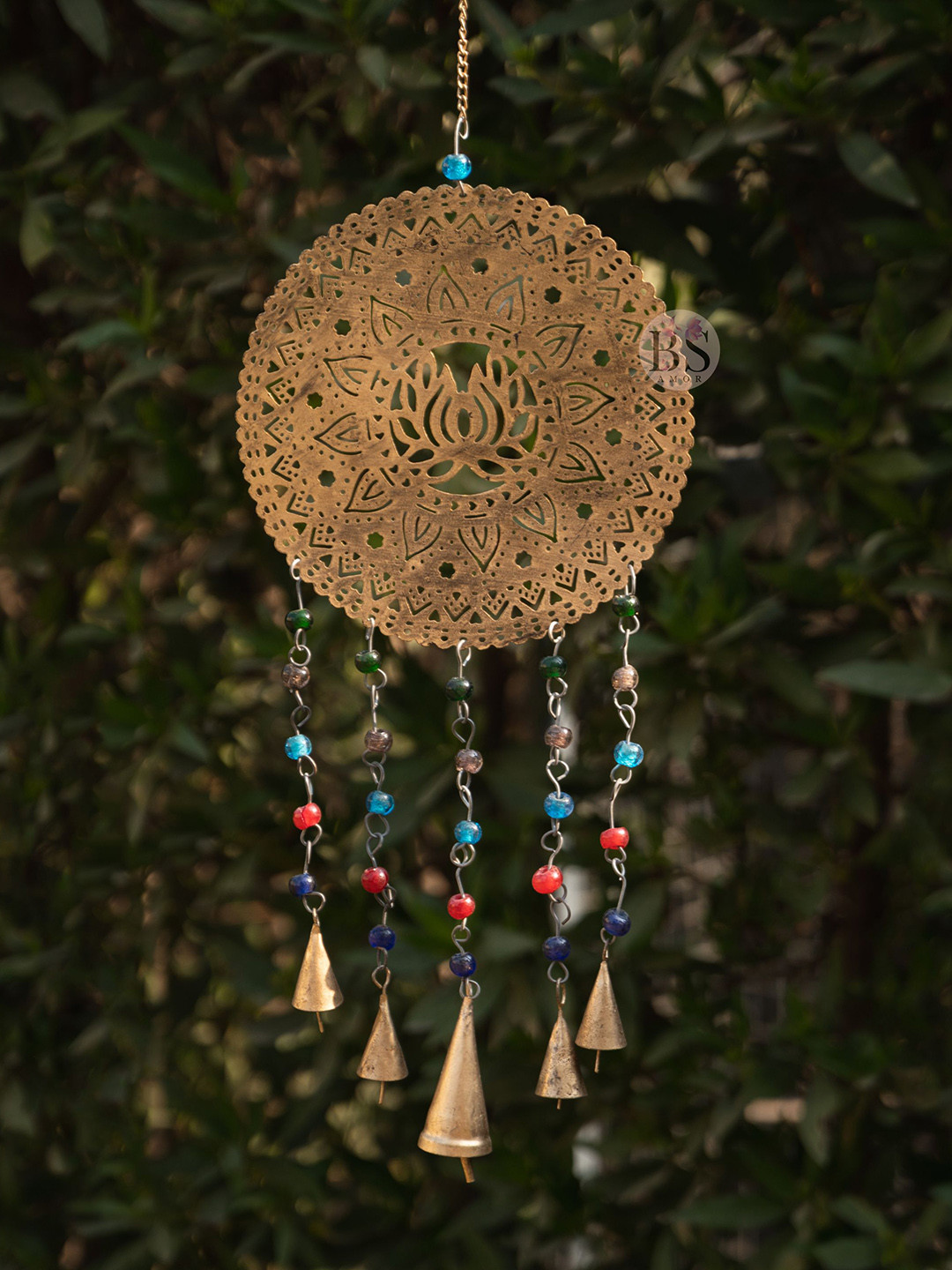 BS AMOR Gold-Toned Antique Hanging Windchimes