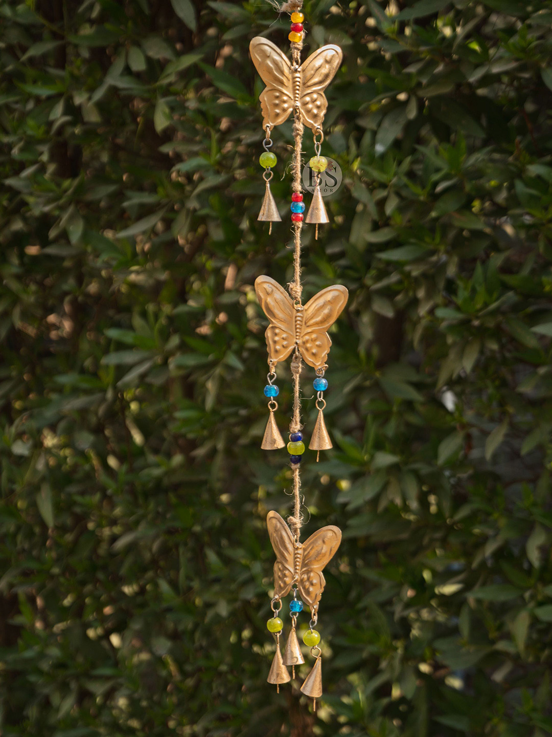 BS AMOR Gold-Toned Antique Wall Hanging Windchimes