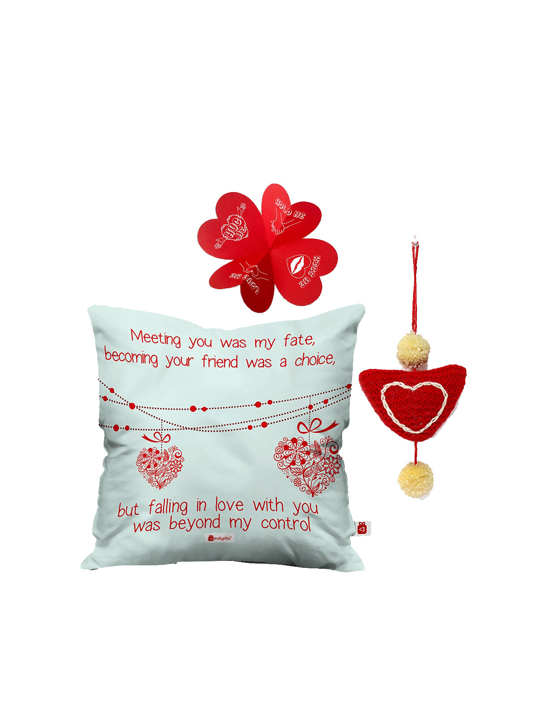 Indigifts Blue Set of 4 Love Quotes Valentines Day Gift Set