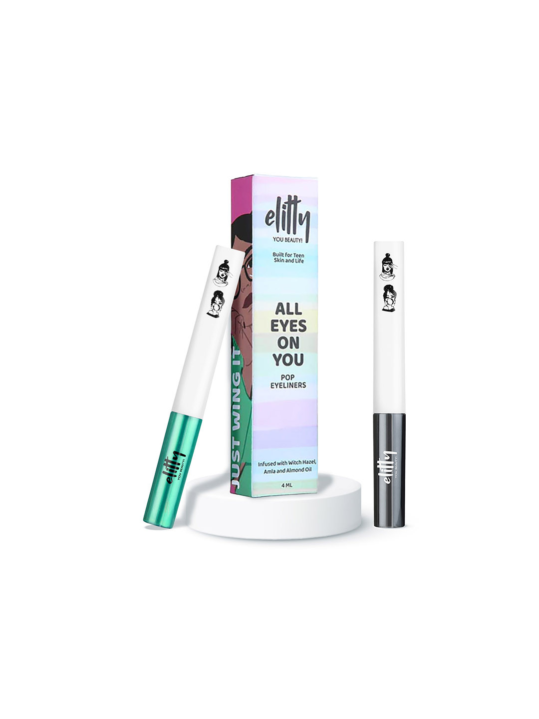 Elitty Teen Girls Set Of 2 Eye Gotta Feeling Wildchild Smudge Proof Metallic Pop Eyeliner