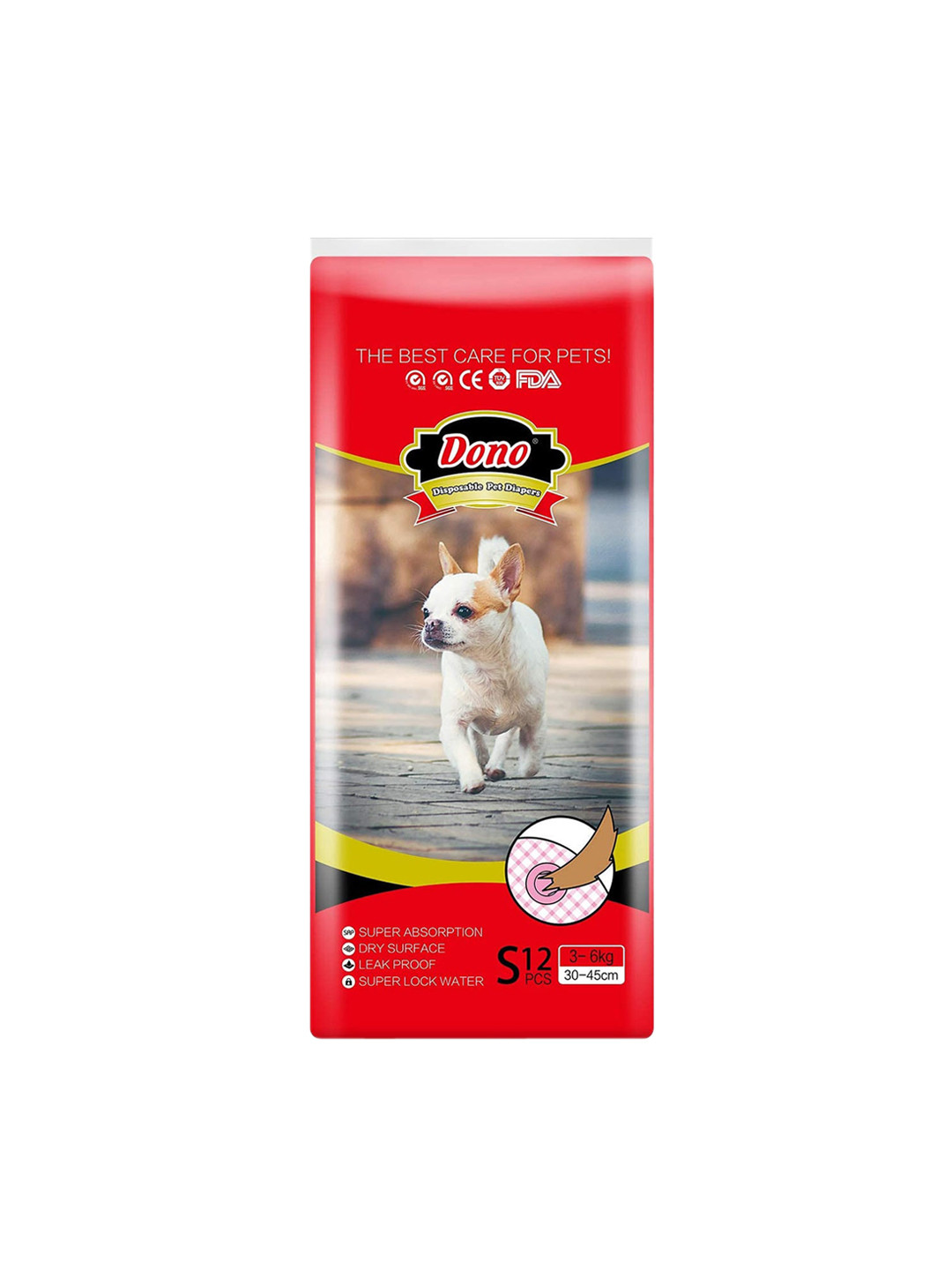 Emily pets Set Of 12 Disposable Pet Diapers