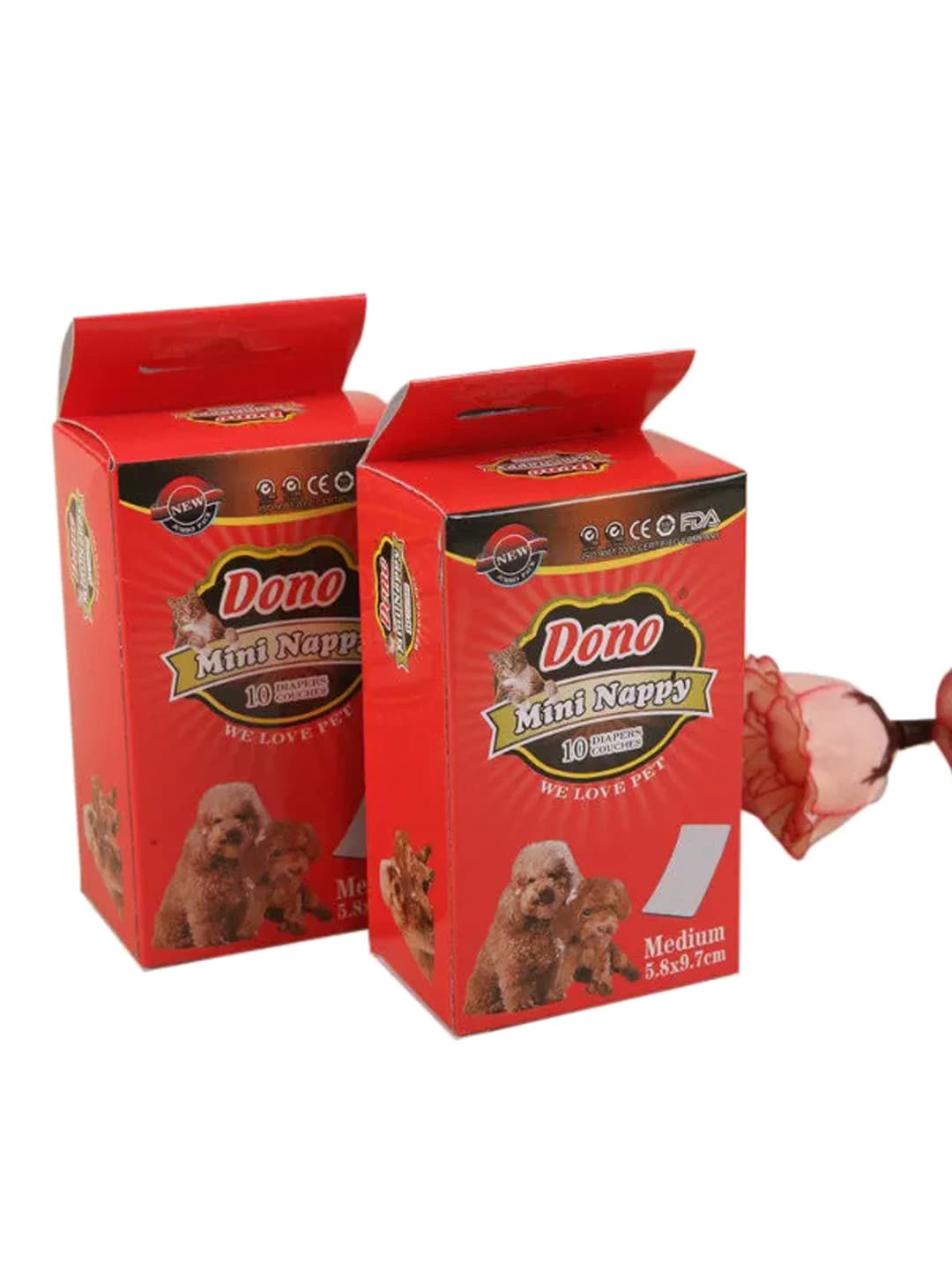 Emily pets Set Of 4 Mini Absorbent Dog Diapers