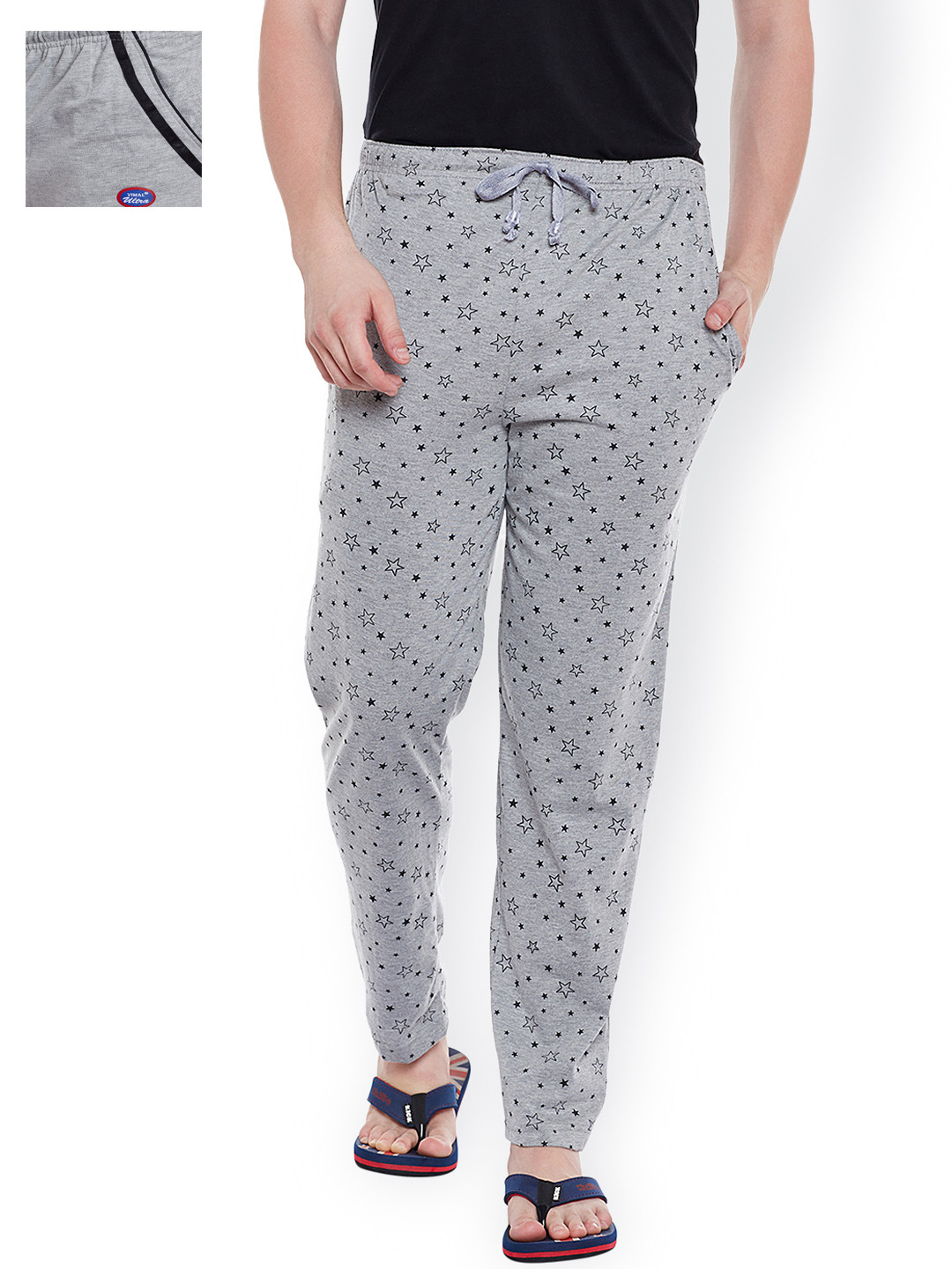 MACK JONNEY Pack of 2 Grey Melange Lounge Pants D1PR1M_D5M_02