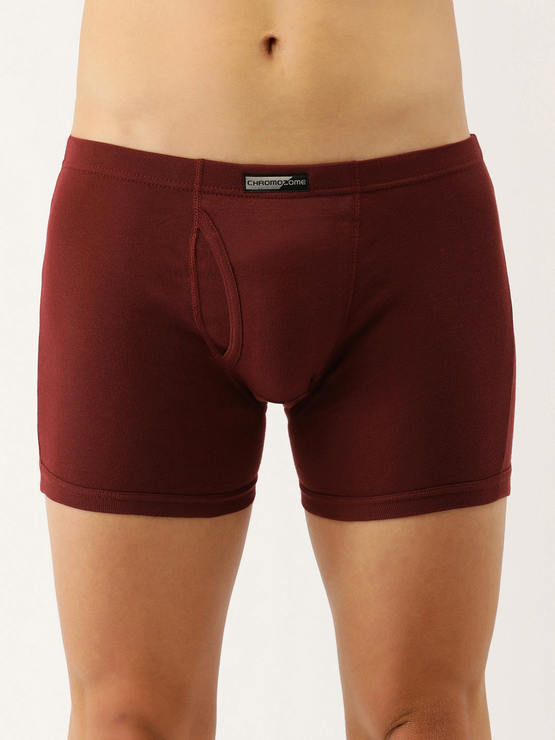 Chromozome Men Pure Cotton Trunks 8902733629393-Wine