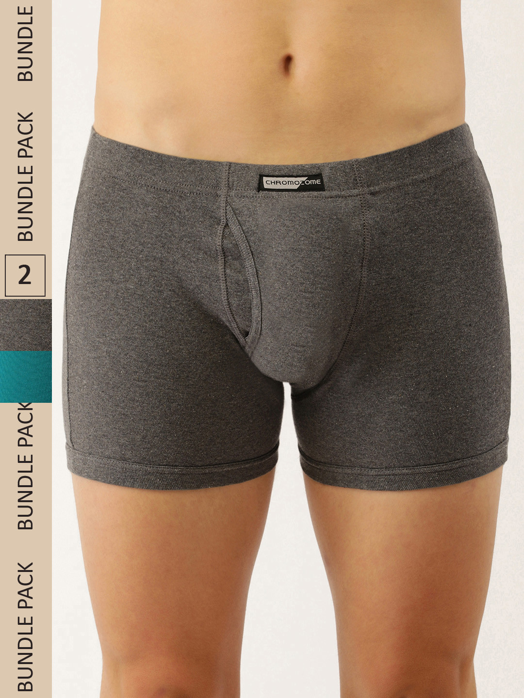 Chromozome Men Pack of 2 Pure Cotton Premium Trunks 8902733629515