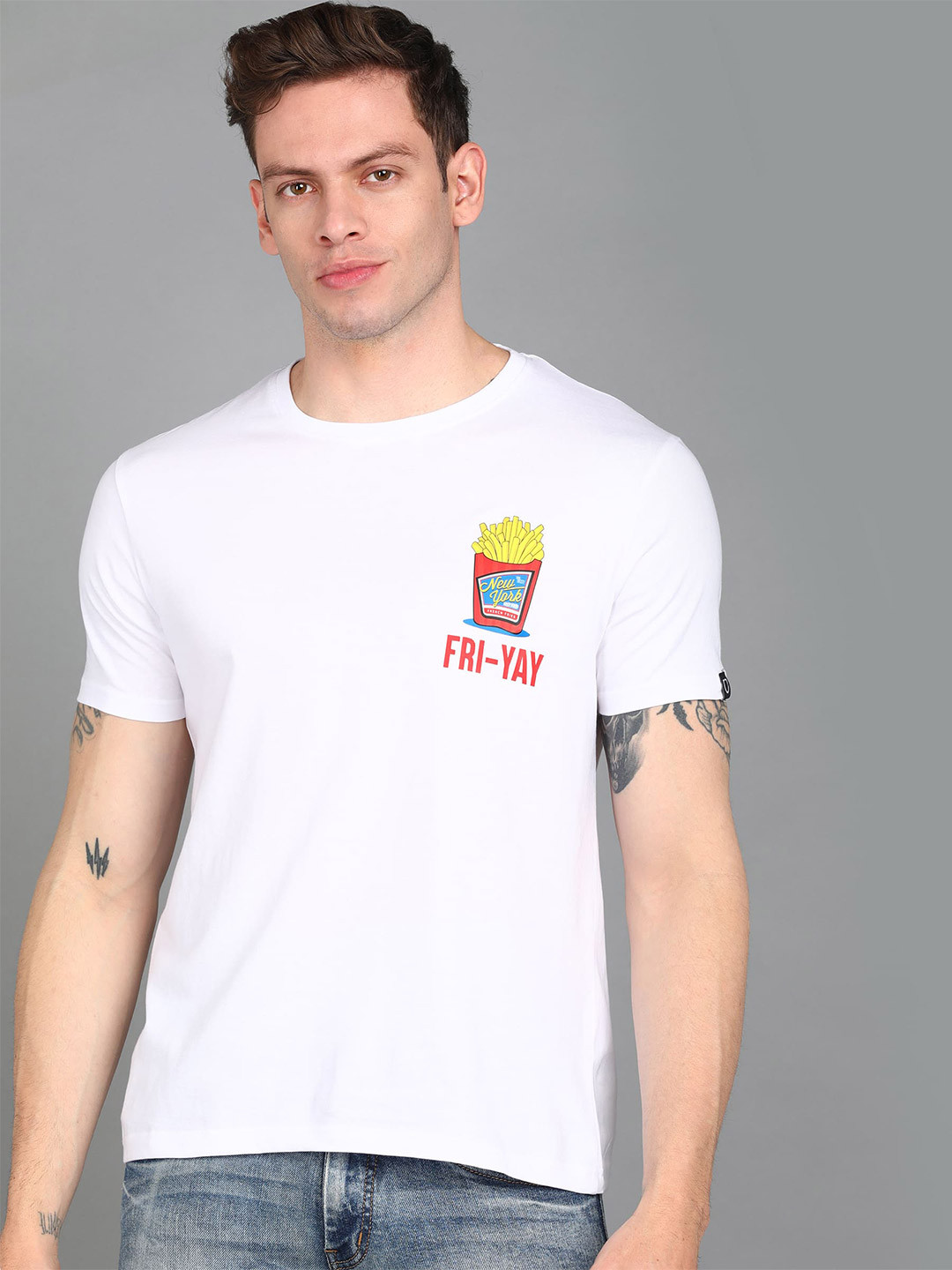 Urbano Fashion Men Slim Fit Cotton T-shirt