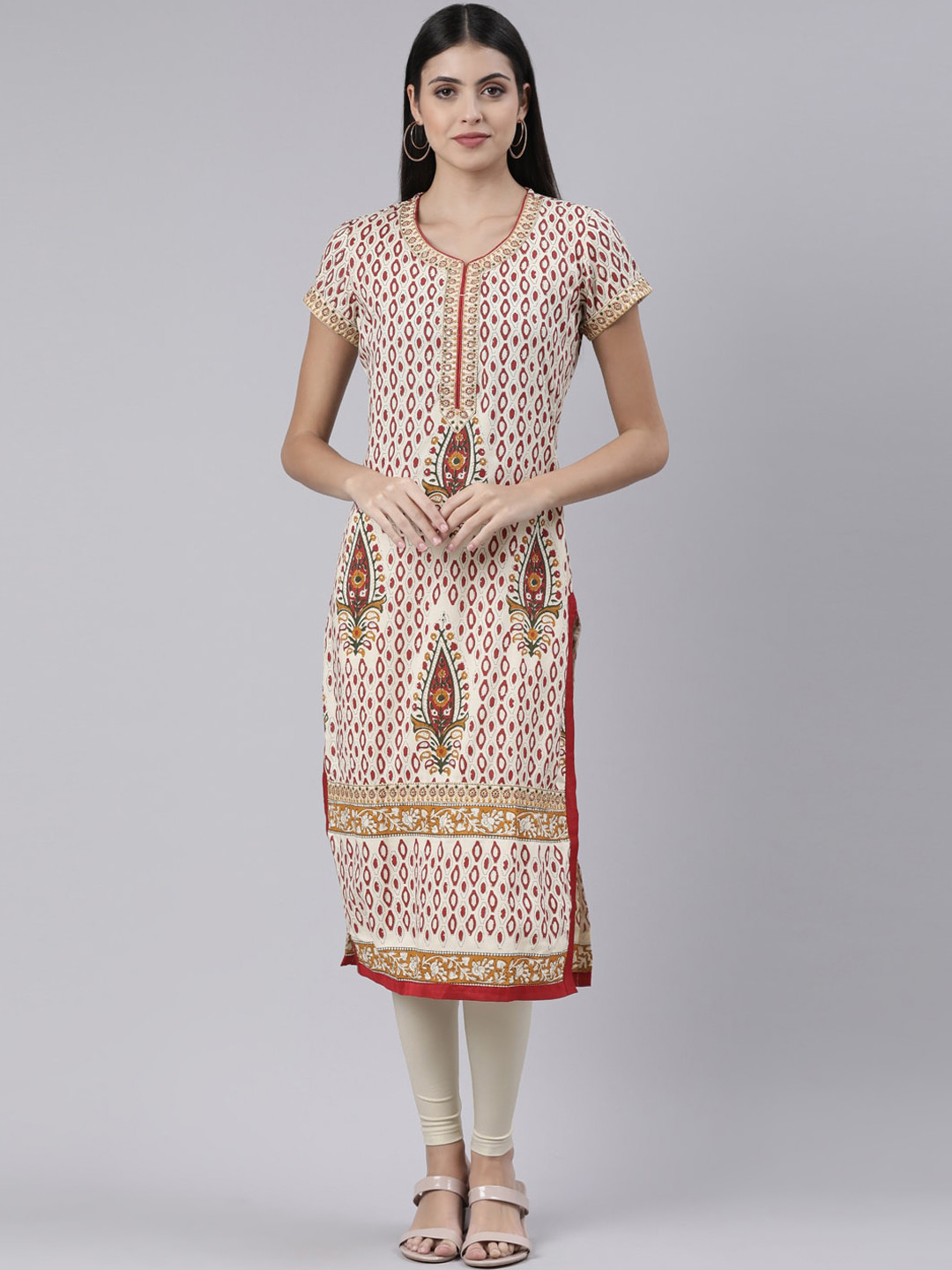 Souchii Women Ethnic Motifs Printed Indie Prints Kurta