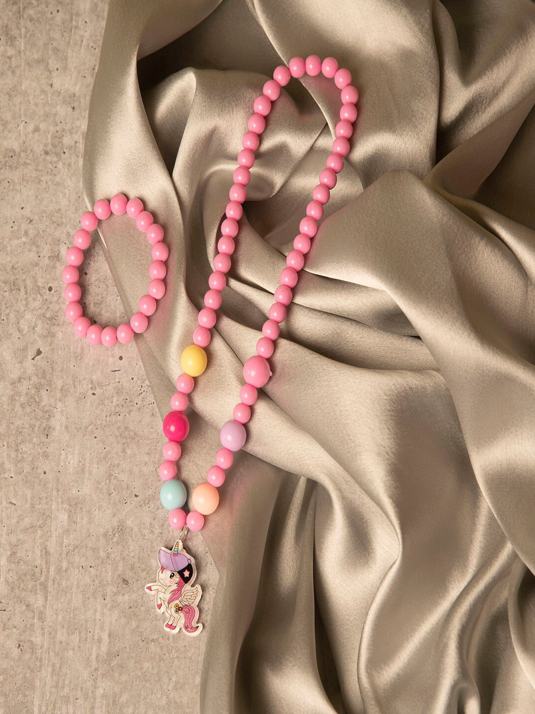 Jewelz Rose Gold-Plated Necklace & Bracelet Jewellery Set