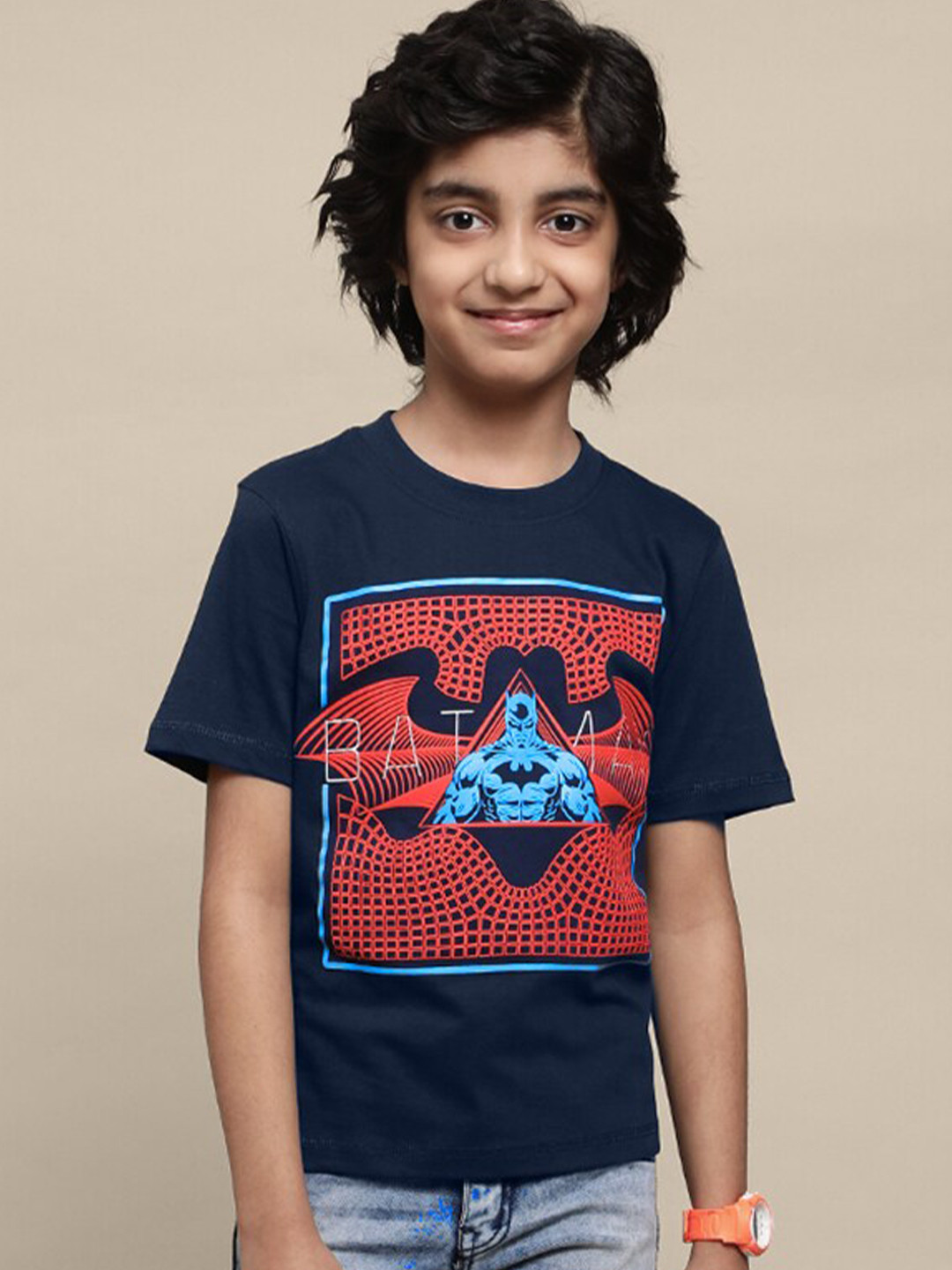 Kids Ville Boys Batman Printed Cotton T-Shirts