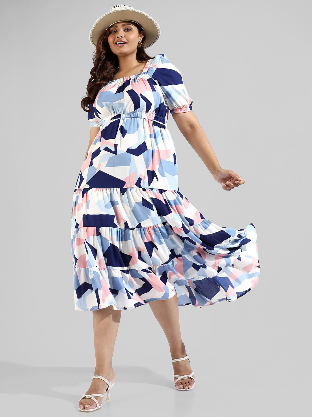 Instafab Plus Multicoloured Maxi Maxi Dress