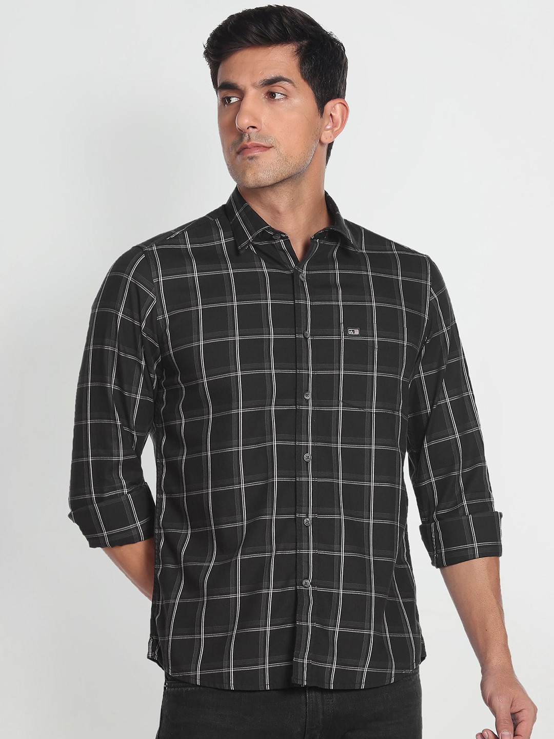 Arrow Sport Pure Cotton Manhattan Slim Fit Tartan Checked Casual Shirt