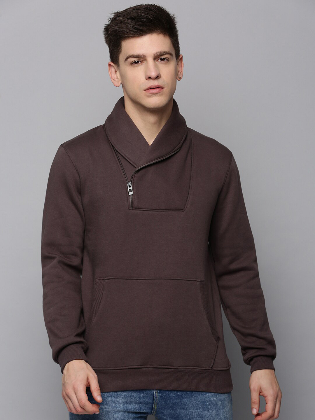 SHOWOFF Men Half Zipper Sweatshirt