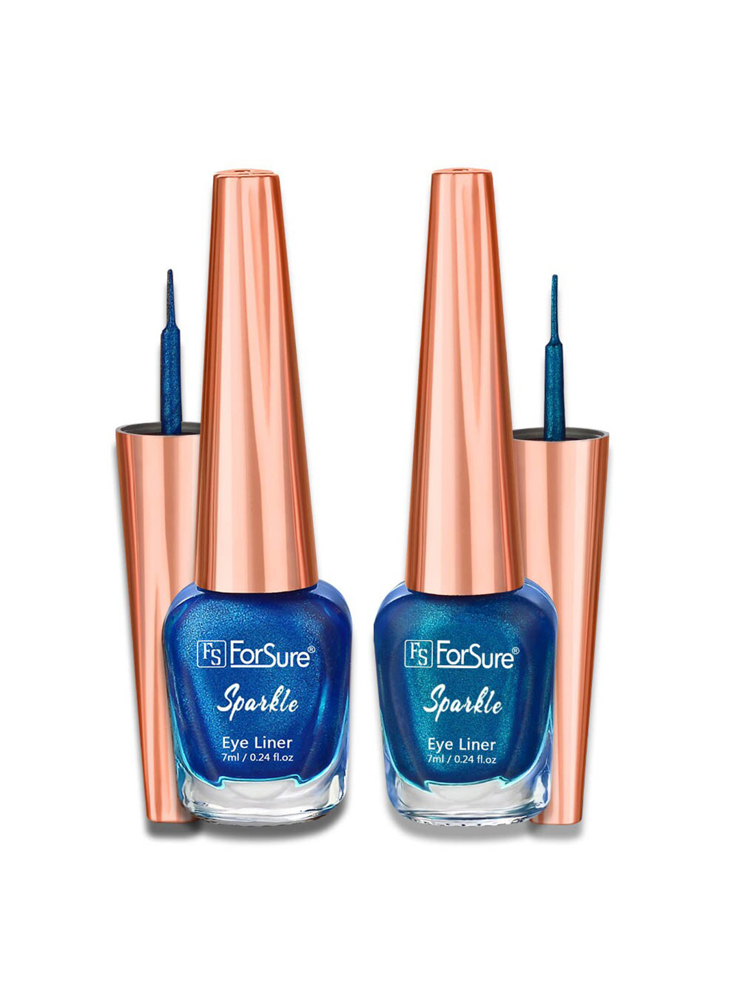 ForSure Set of 2 Sparkle Long Lasting Liquid Eyeliner 7ml each - Royal Blue 07 & Blue 08