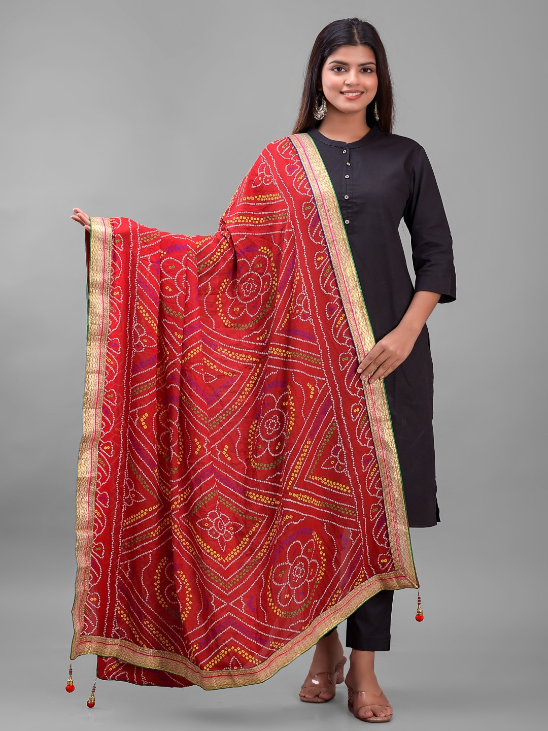 Apratim  Dyed Bandhani Dupatta