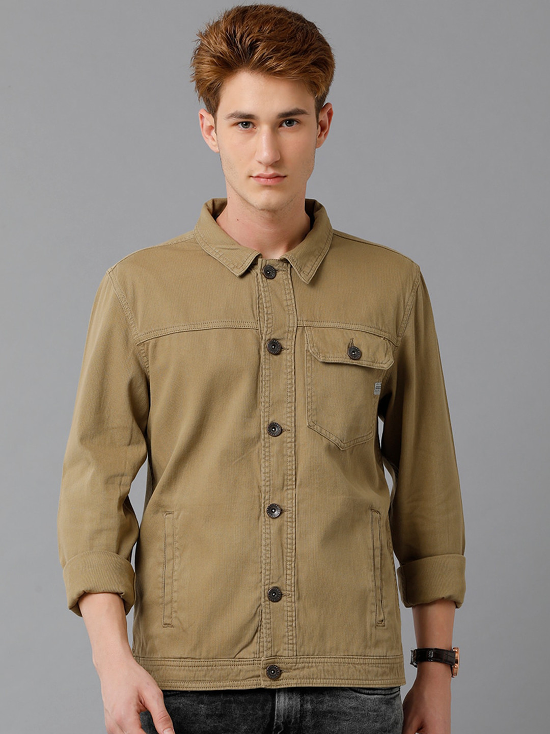 Voi Jeans Men Spread Collar Tailored Jacket
