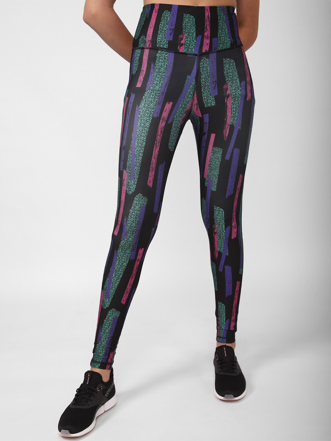 Reebok Women Fitness Myt Aop Poly Printed High-Rise Tights