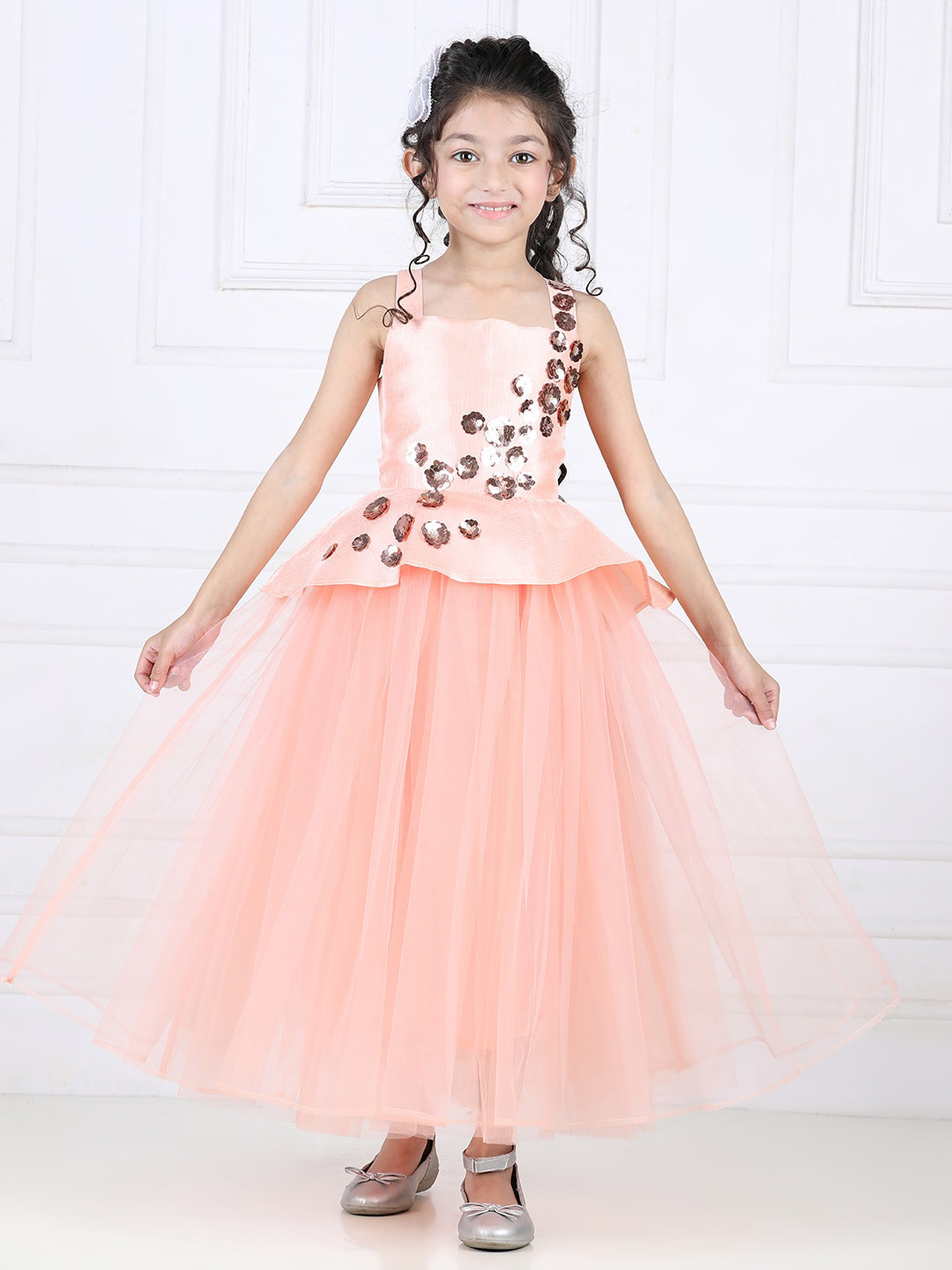 Toy Balloon kids Girls Net Maxi Dress