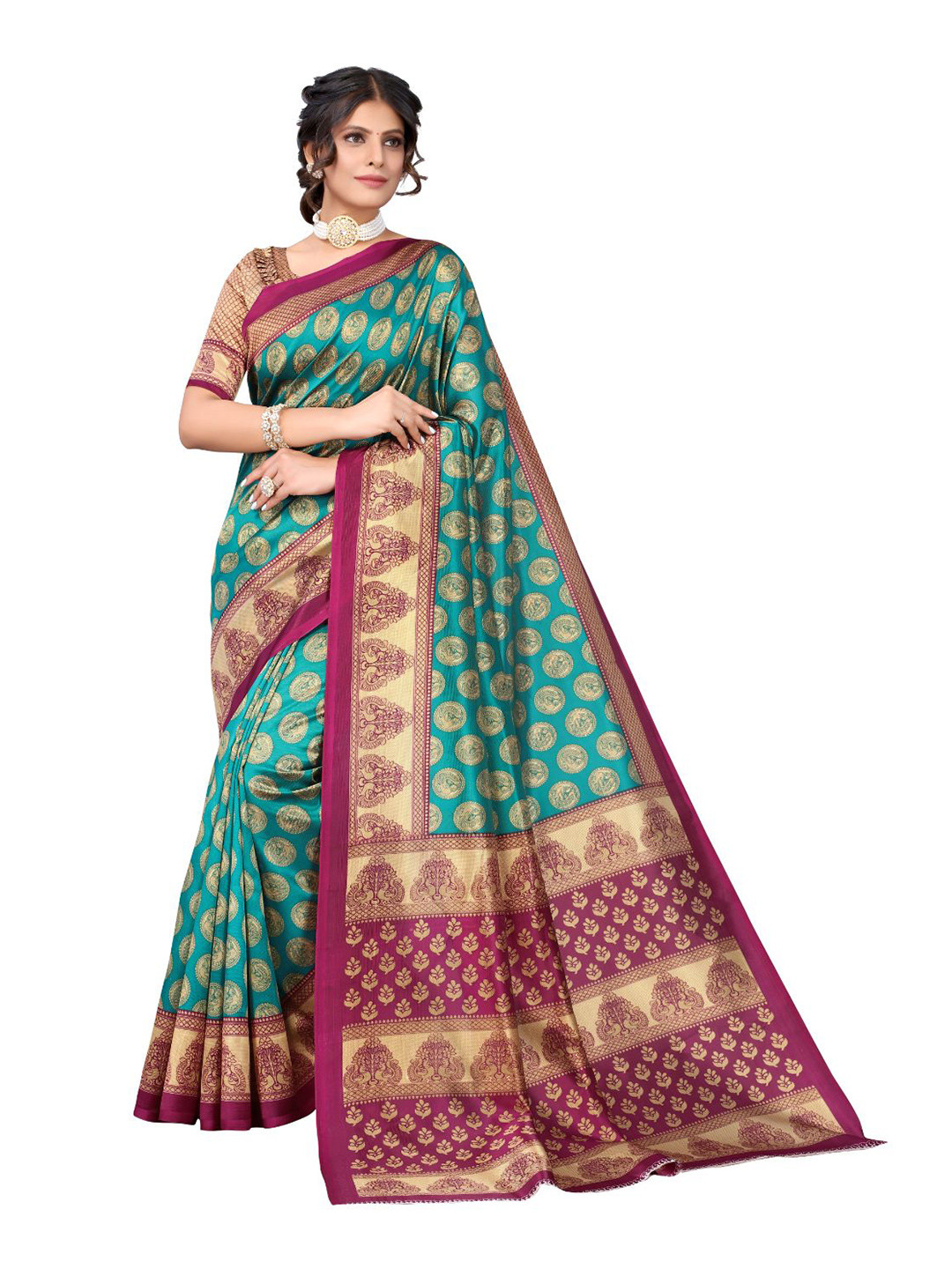 Florence Ethnic Motifs Zari Art Silk Ilkal Saree
