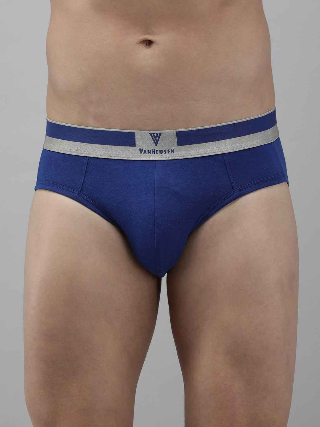 Van Heusen Innerwear Men Sodalite Blue Solid Colour Fresh Ultra Soft Brief