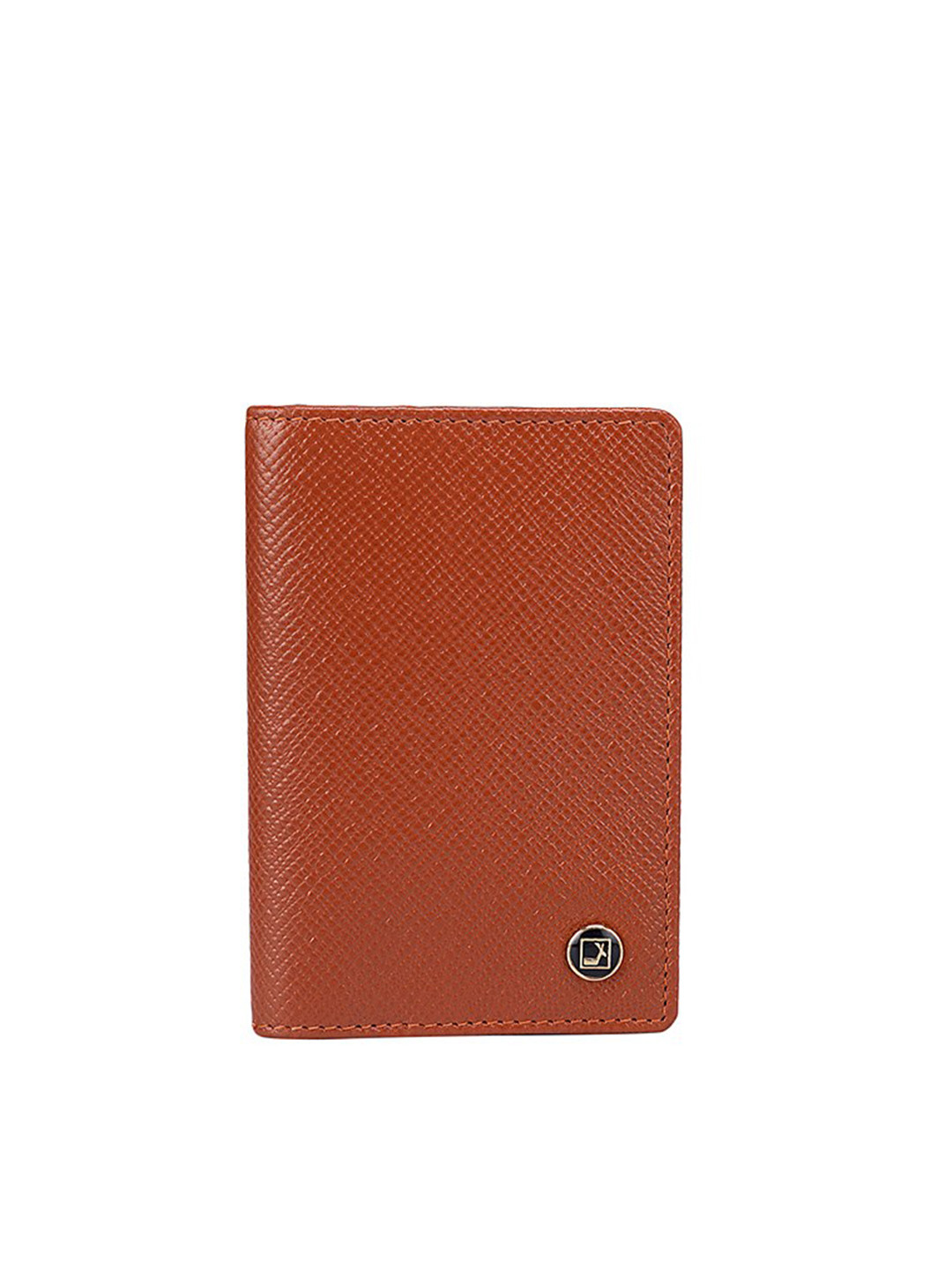 Da Milano Men Woven Design Leather Card Holder