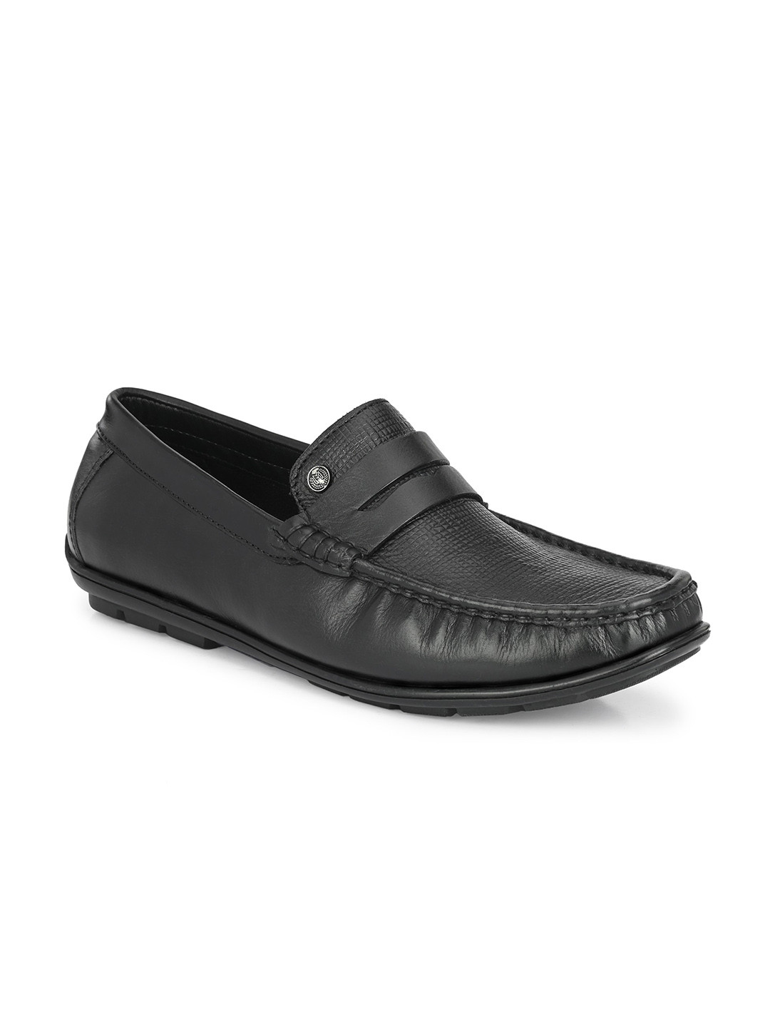 MONDAIN Men Perforations Slip-On Leather Loafers