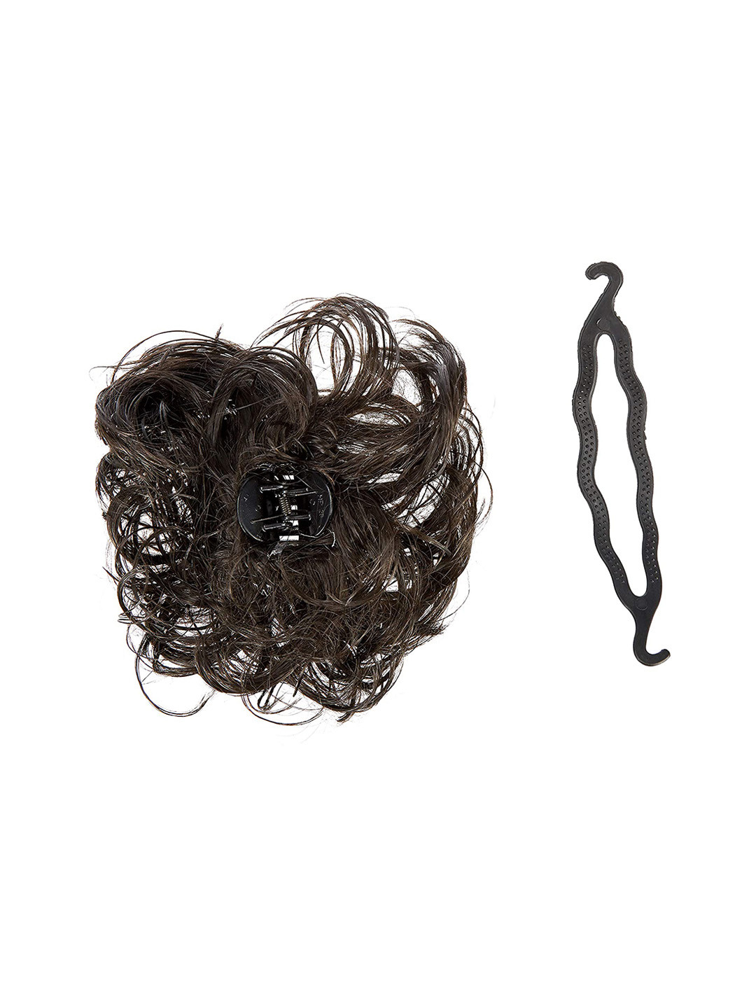 CHANDERKASH Juda Extension Clutcher with Juda Bun Stick Hair Extension - Natural Brown