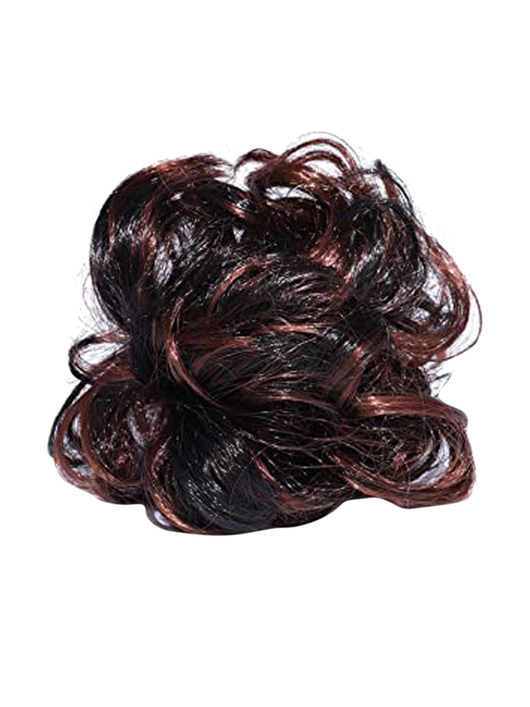 CHANDERKASH Synthetic Nylon Juda Bun Hair Extension Clutcher - Bronze