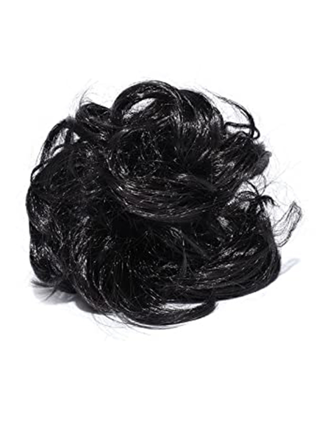 CHANDERKASH Synthetic Nylon Hair Juda Bun Hair Extension Clutcher - Black