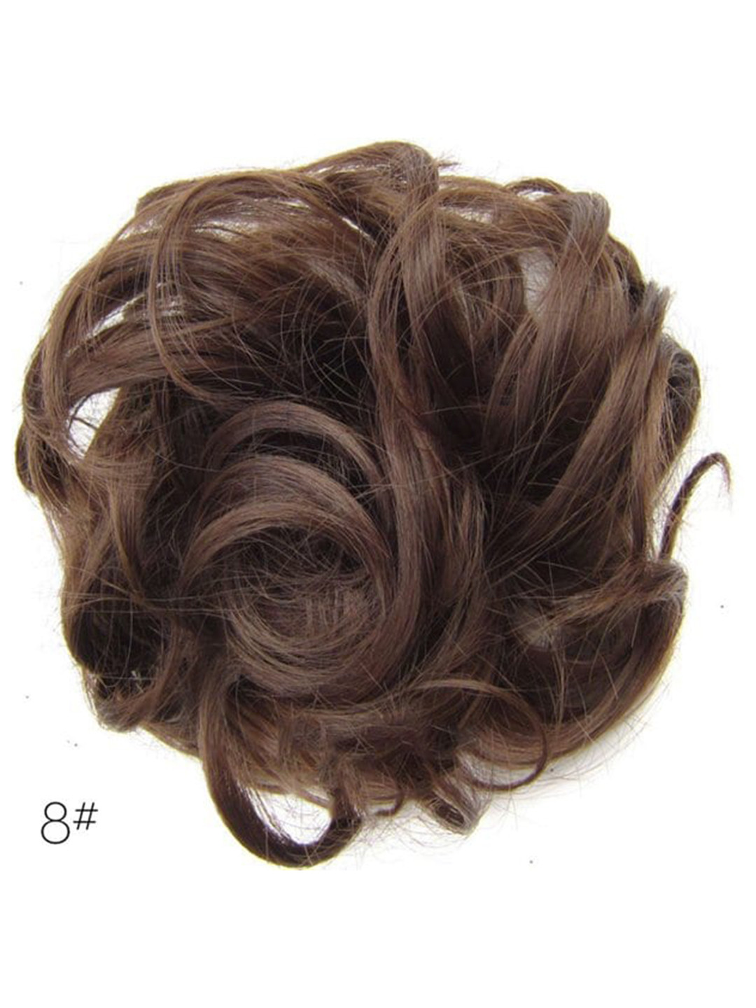 CHANDERKASH Women Synthetic Messy Bun Hair Extension Scrunchies - Natural Brown