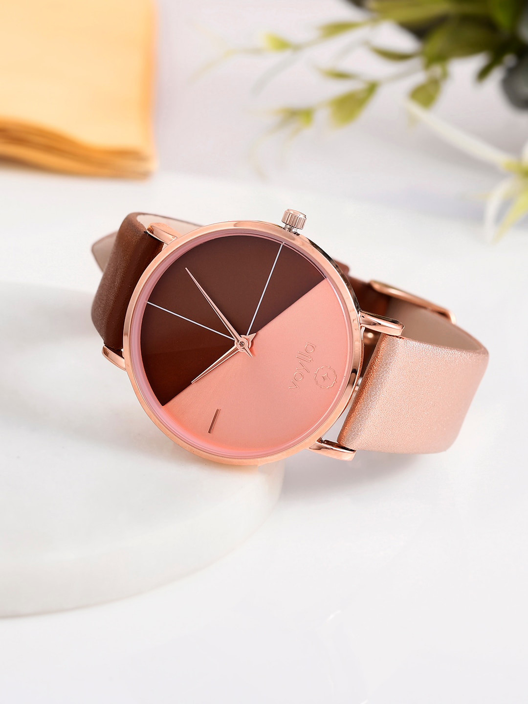 Voylla Rose Gold Analog Watch