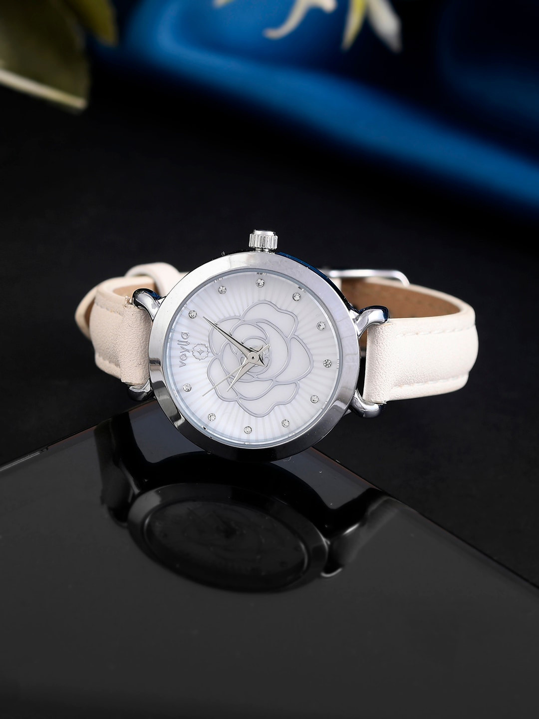 Voylla Women Round Dial & Leather Bracelet Style Straps Analogue Watch- 8905124489910