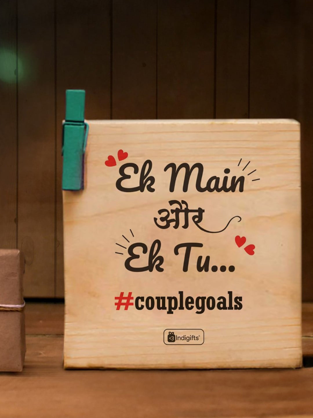 Indigifts Beige Romantic Couple Photo Stand Valentines Day Gift