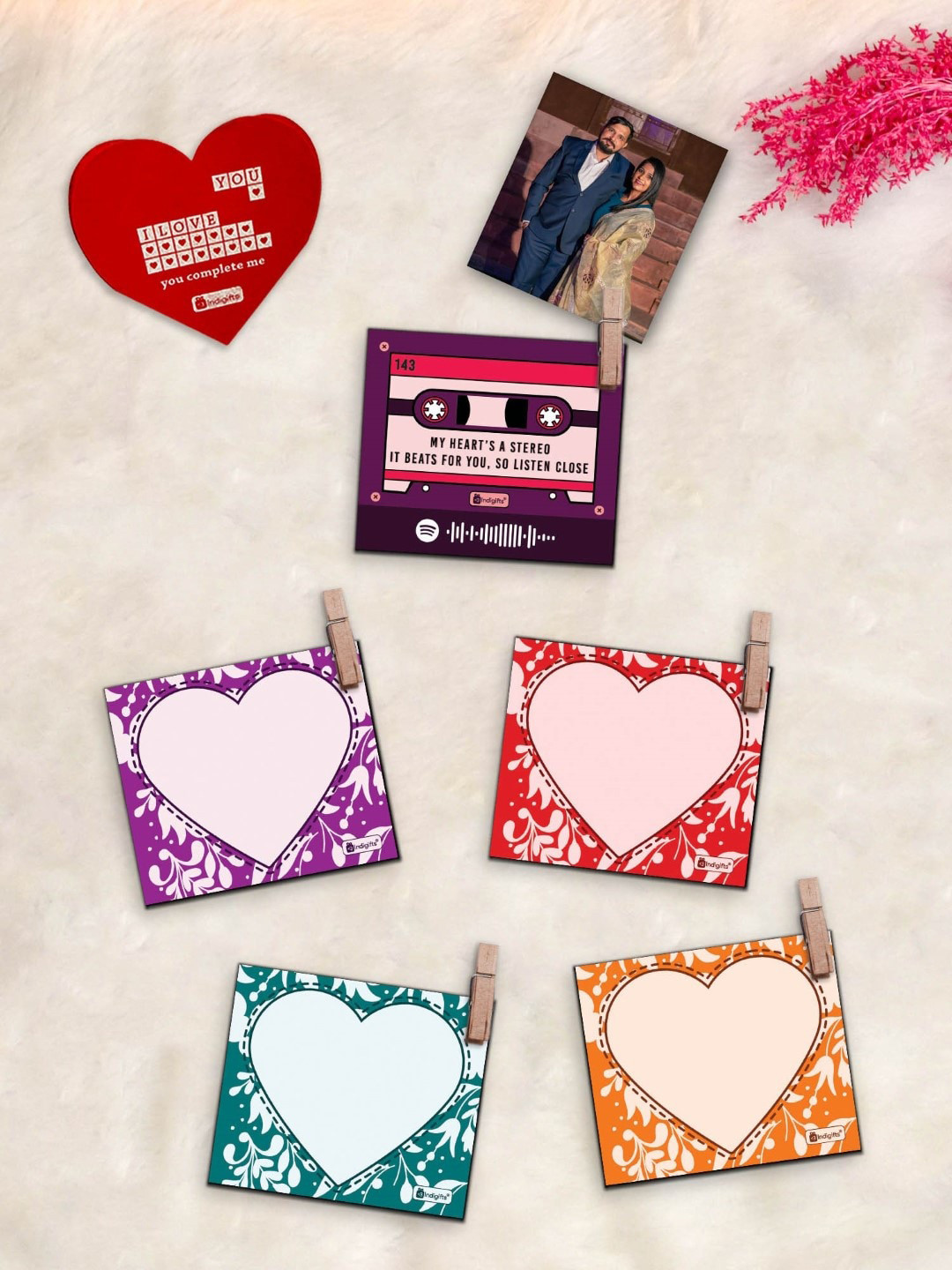 Indigifts 5-Pieces Multi Decorative Magnets