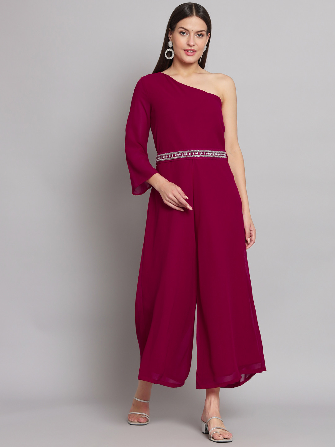 Poshak Hub One Shoulder Basic Jumpsuit