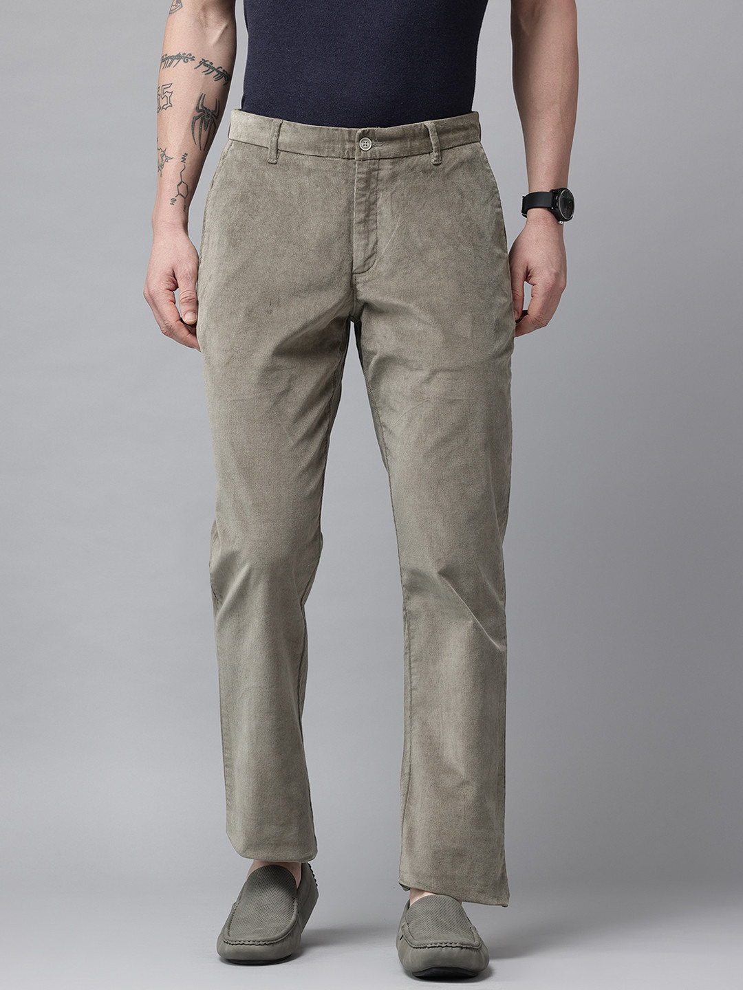 Blackberrys Men B90 Mid-Rise Corduroy Trousers