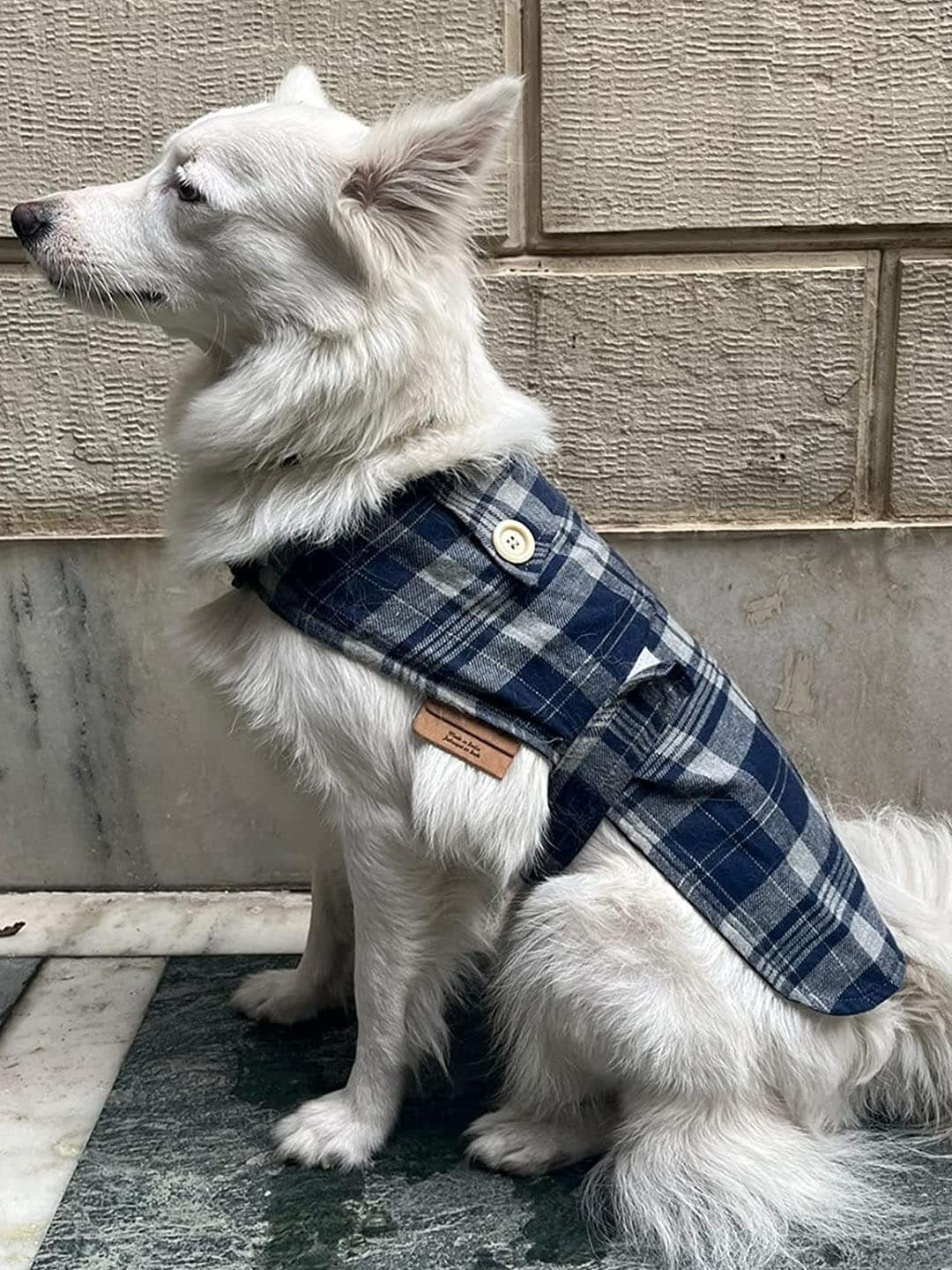 Lulala Plaid Checked Cotton Jacket Dog Dresses