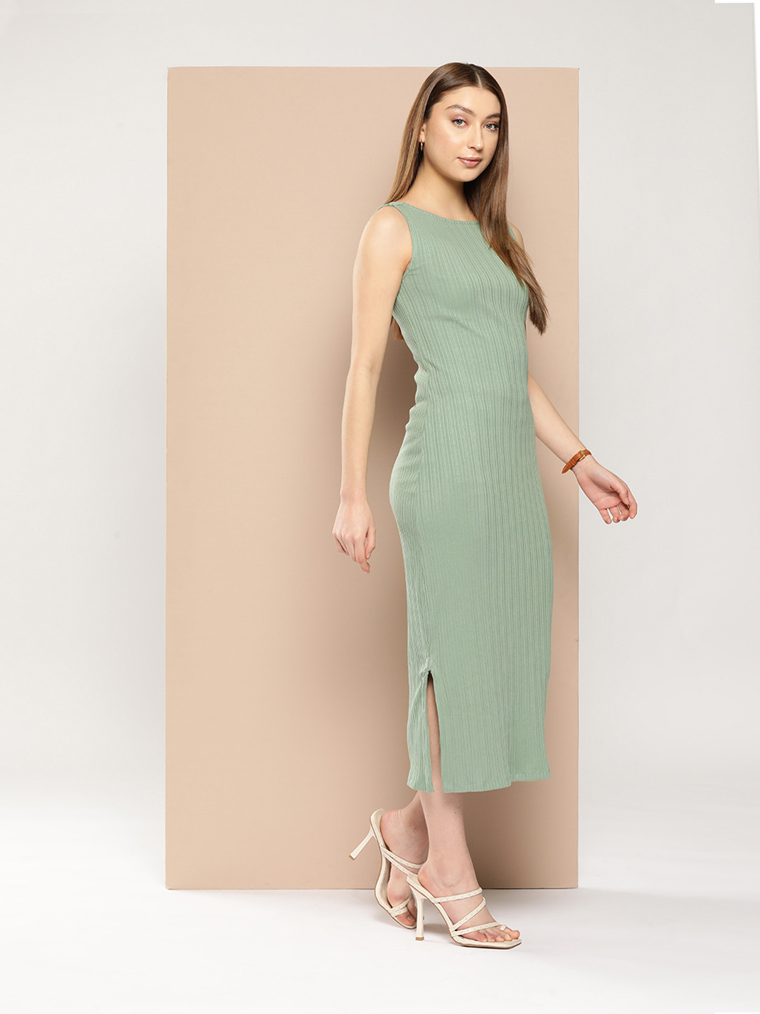 Chemistry Ribbed Bodycon Midi Dress