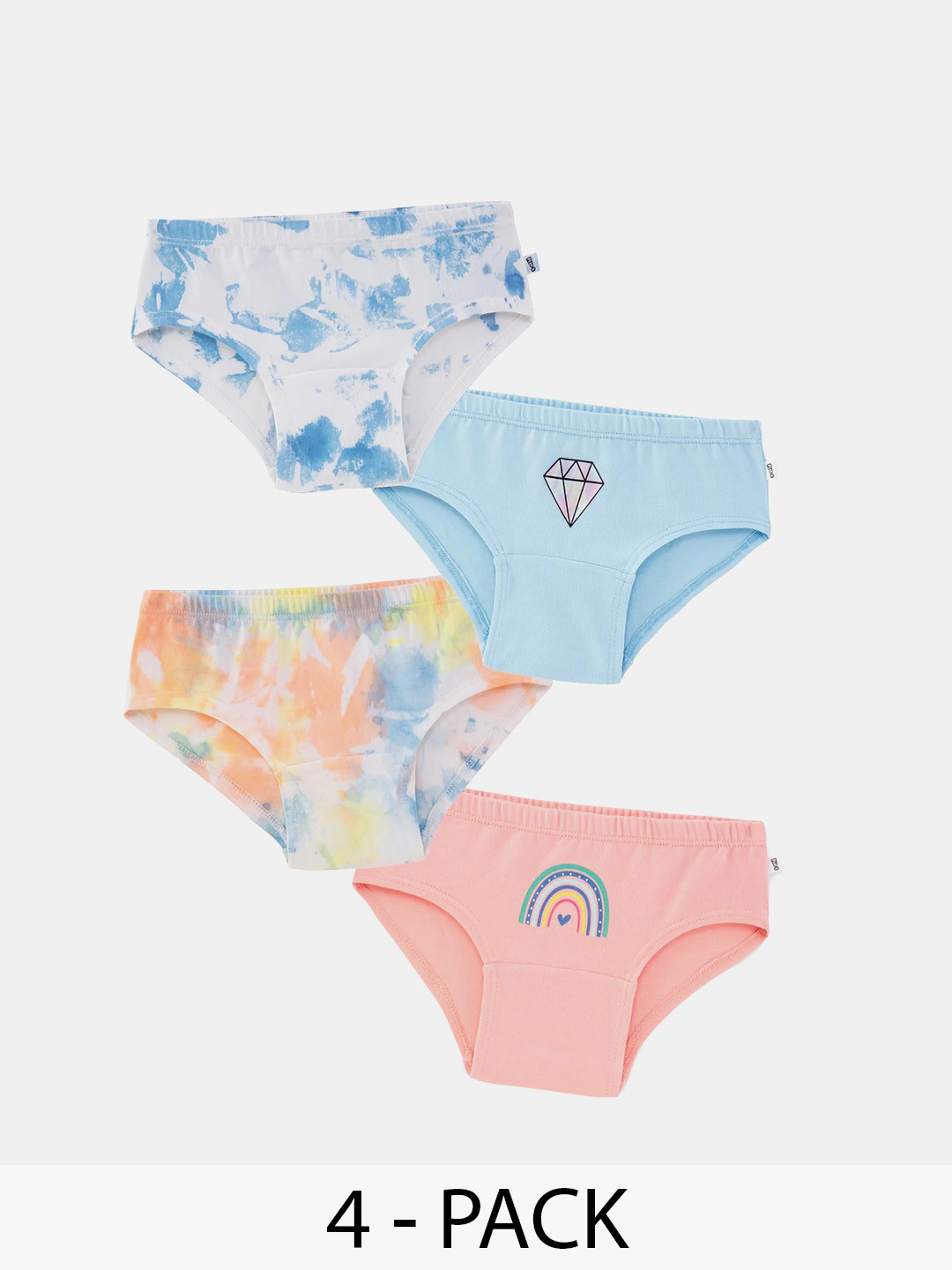You Got Plan B Girls Pack Of 4 Anti-Bacterial Hipster Briefs