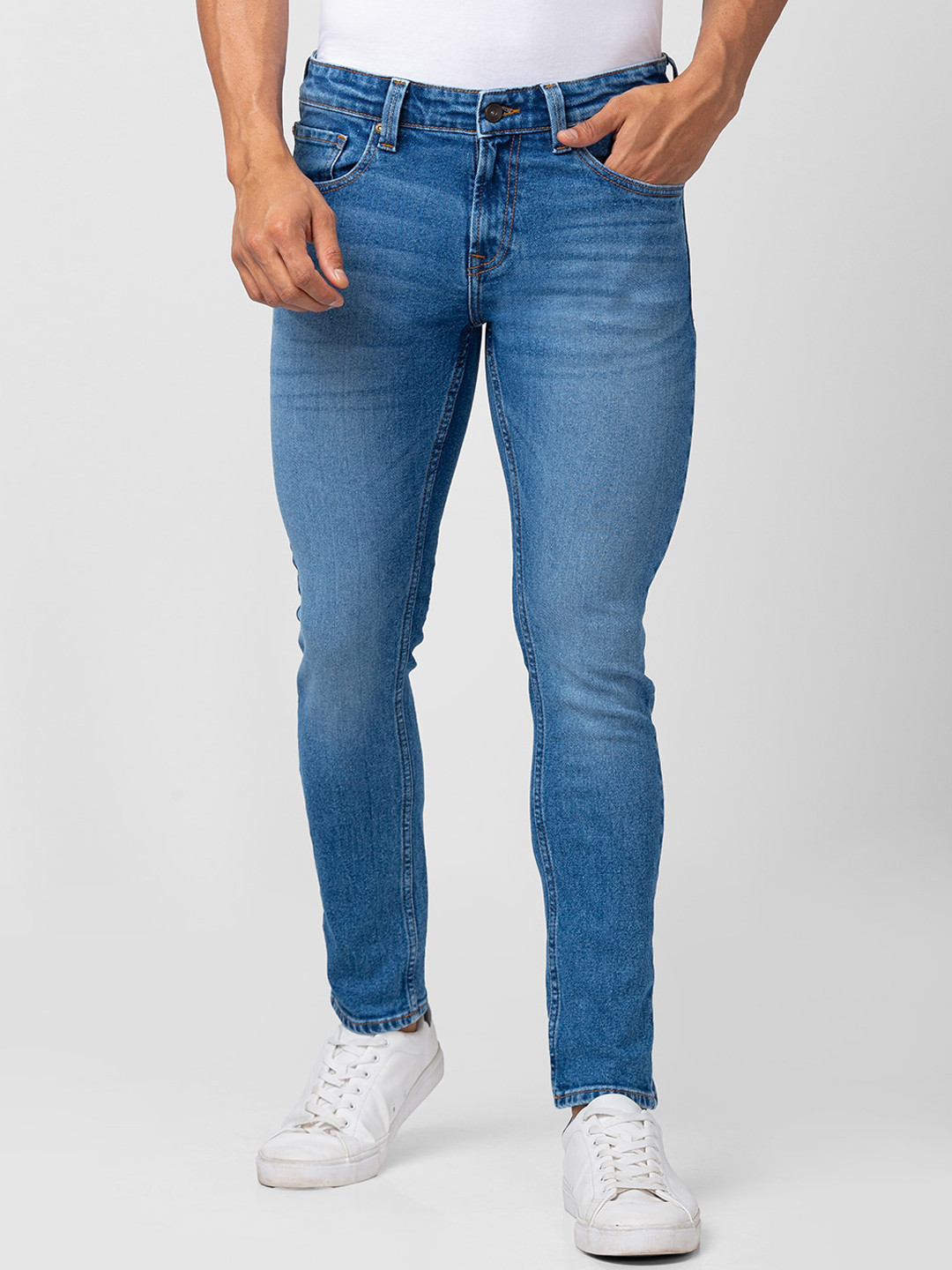 SPYKAR Men Cotton Super Skinny Fit Low-Rise Jeans