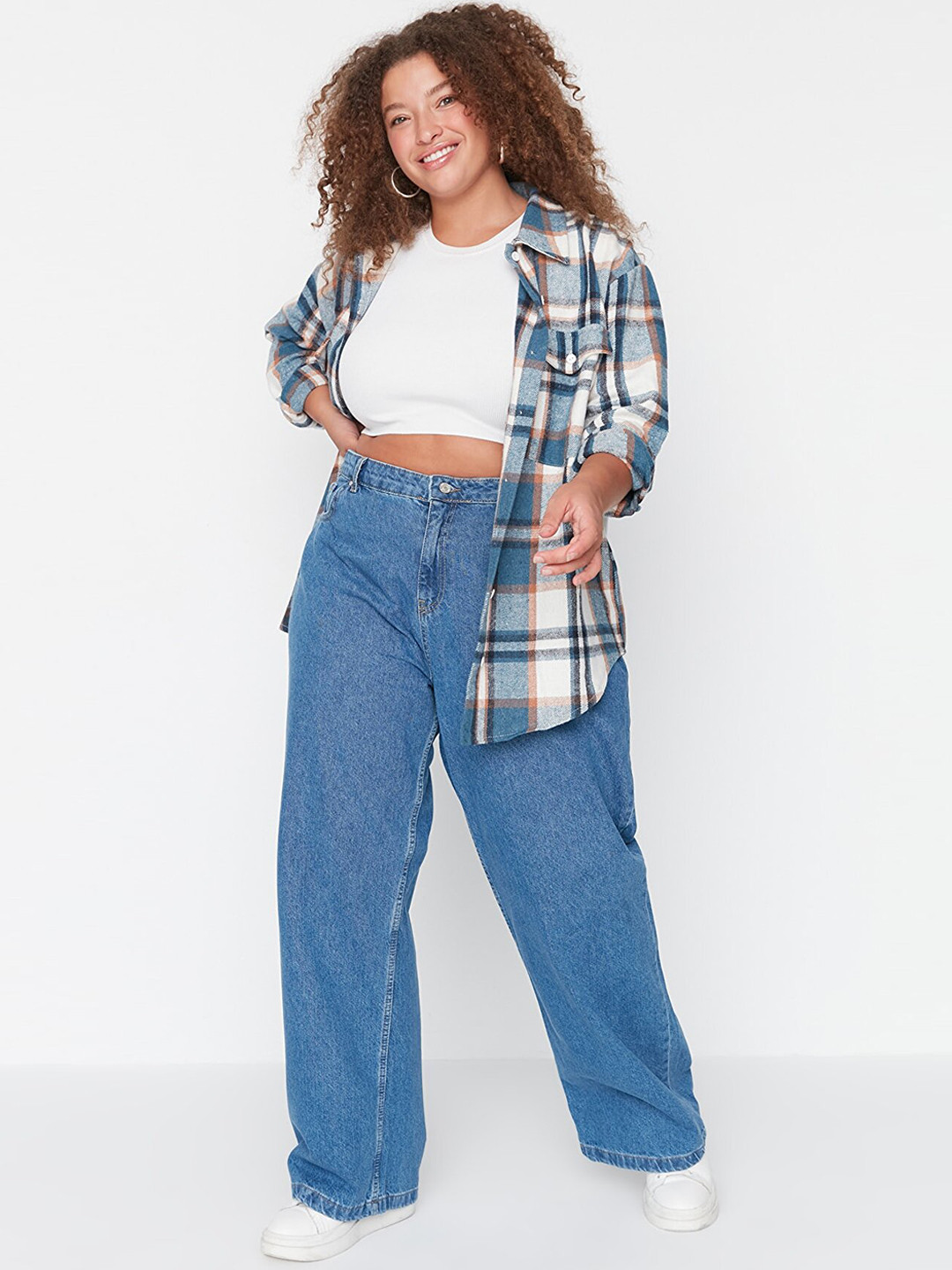 Trendyol Women Pure Cotton Regular Fit Mid-Rise Jean