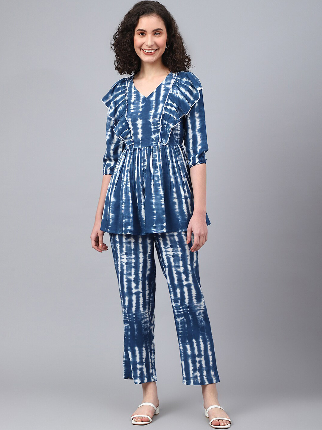 Vibes by Deebaco  Women Tie-Dye Top With Trouser Set