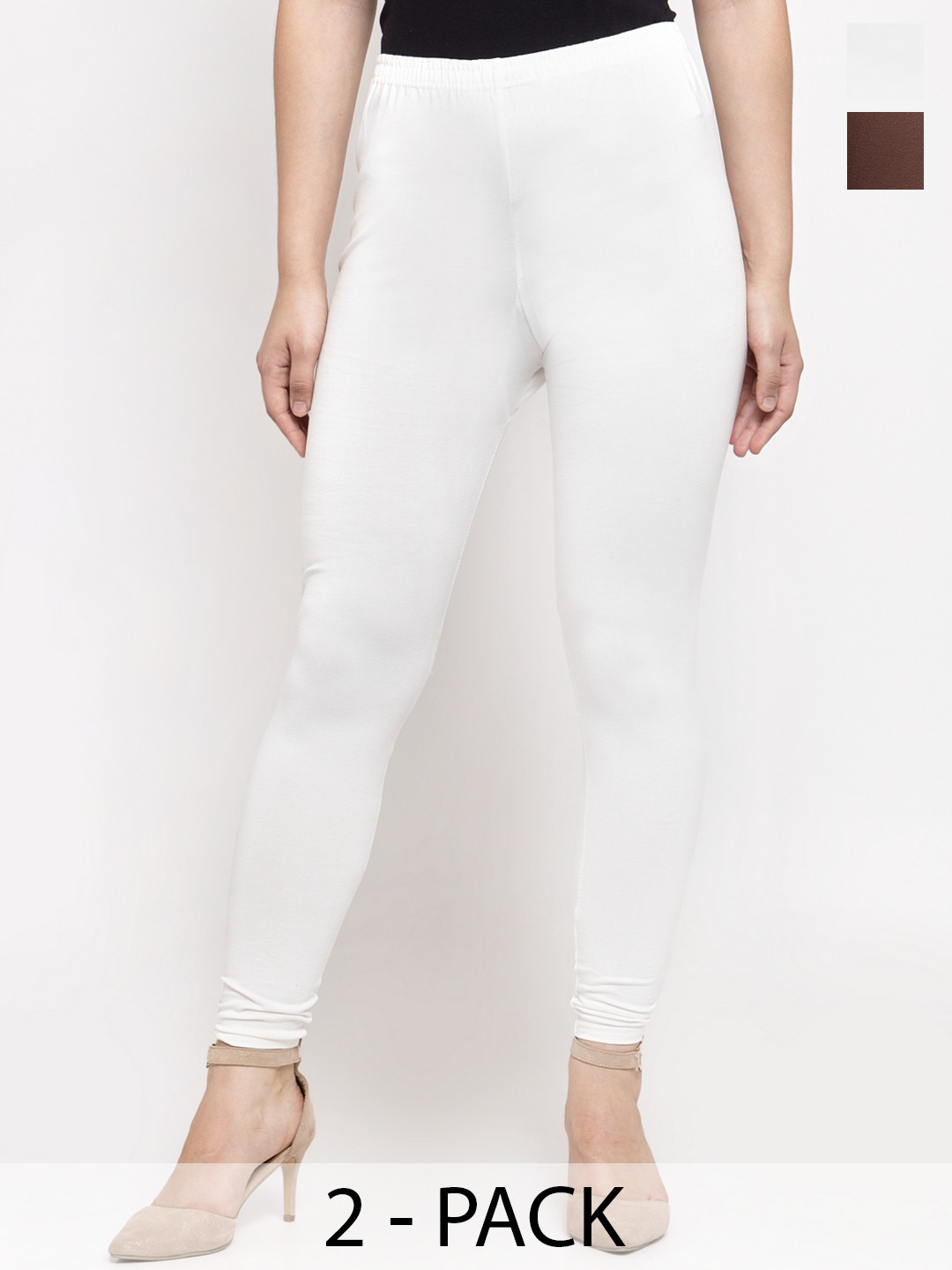 GRACIT Pack Of 2 Ankle-Length Leggings