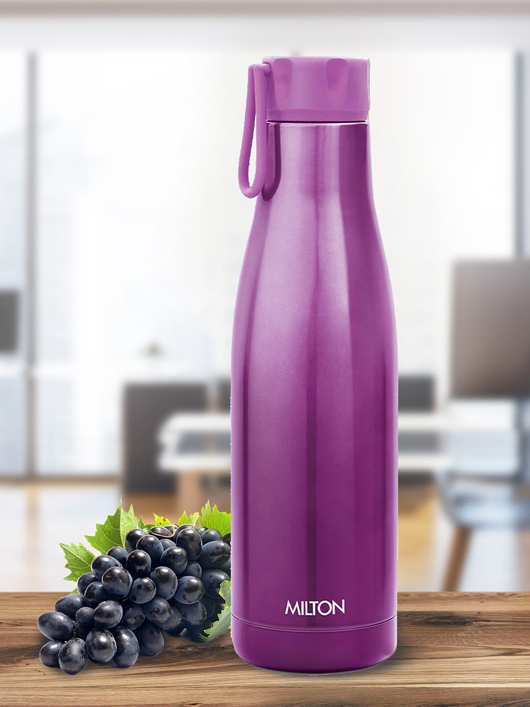 Milton Fame 1000 Purple Stainless Steel Double Wall Vacuum Water Bottle - 891ml