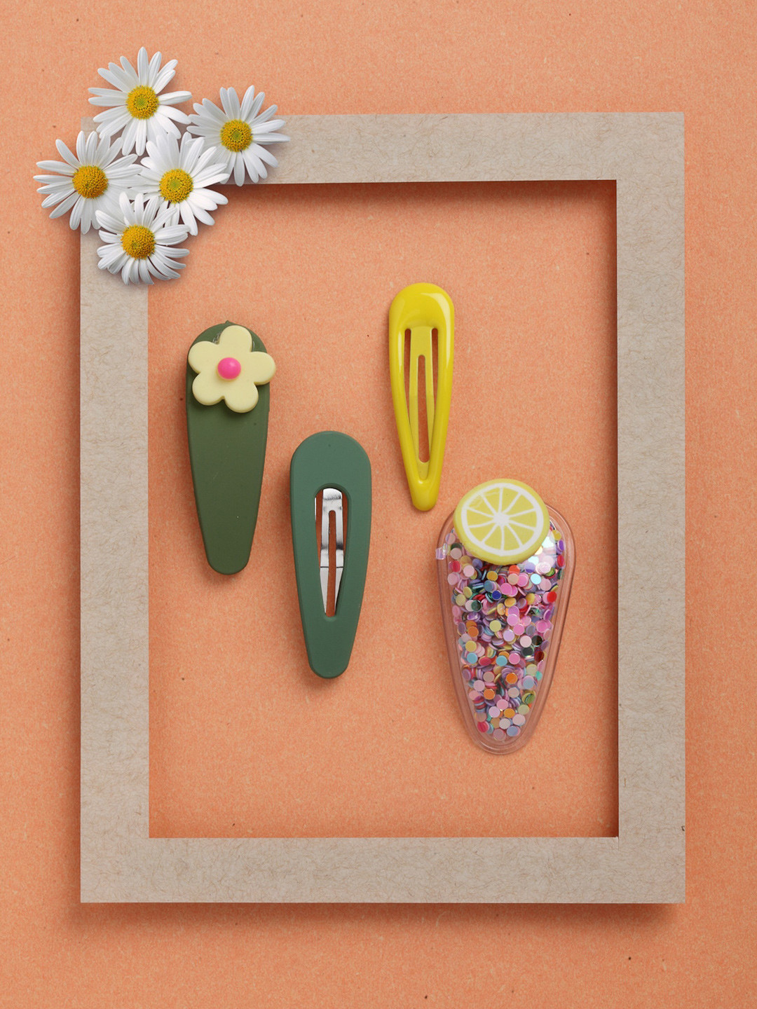 VOGUE PANASH Women Set of 4 Tic Tac Hair Clips
