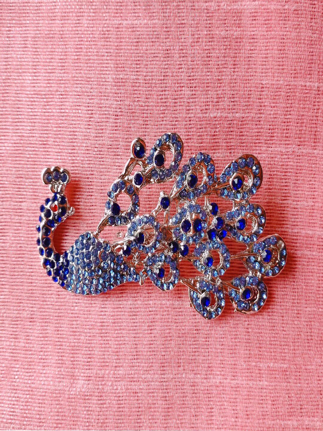 Mahi Women Stone-Studded Radiant Peacock Brooch