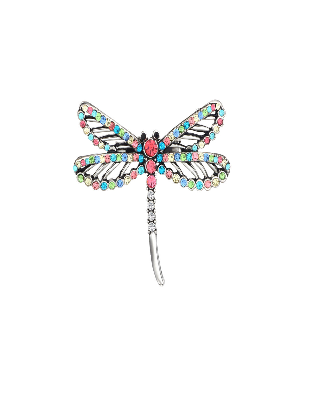 Mahi Women Stone-Studded Butterfly Design Minimalistic Brooch