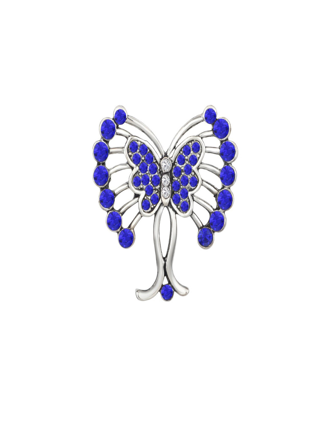 Mahi Women Stones-Studded Butterfly Design Brooch