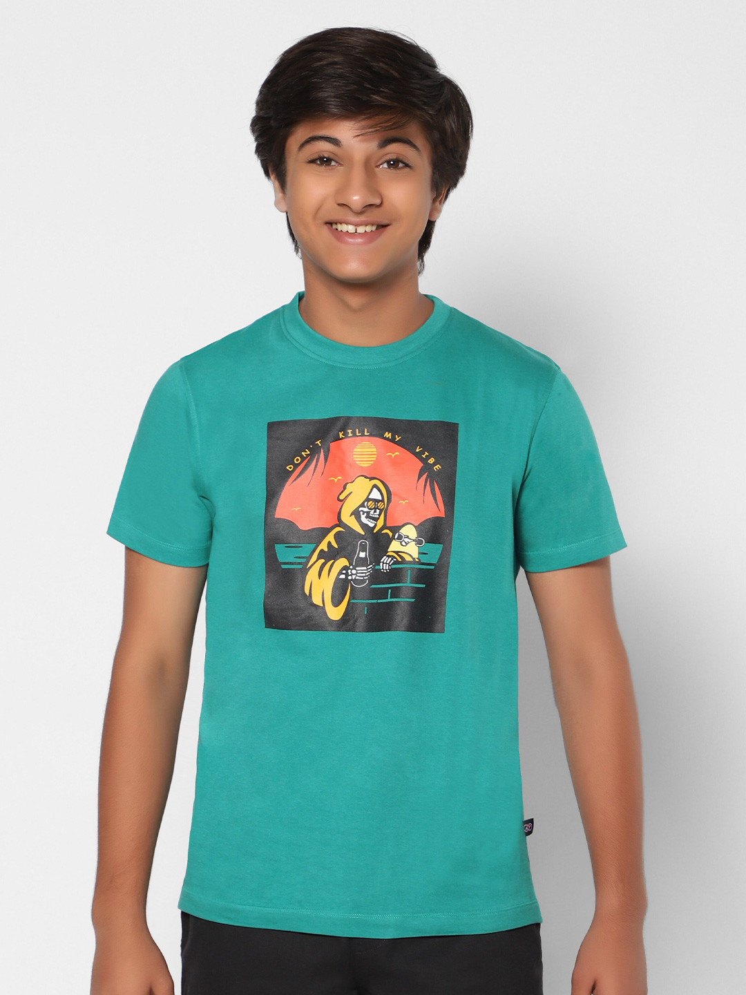 TeenTrums Boys Printed Cotton T-shirt