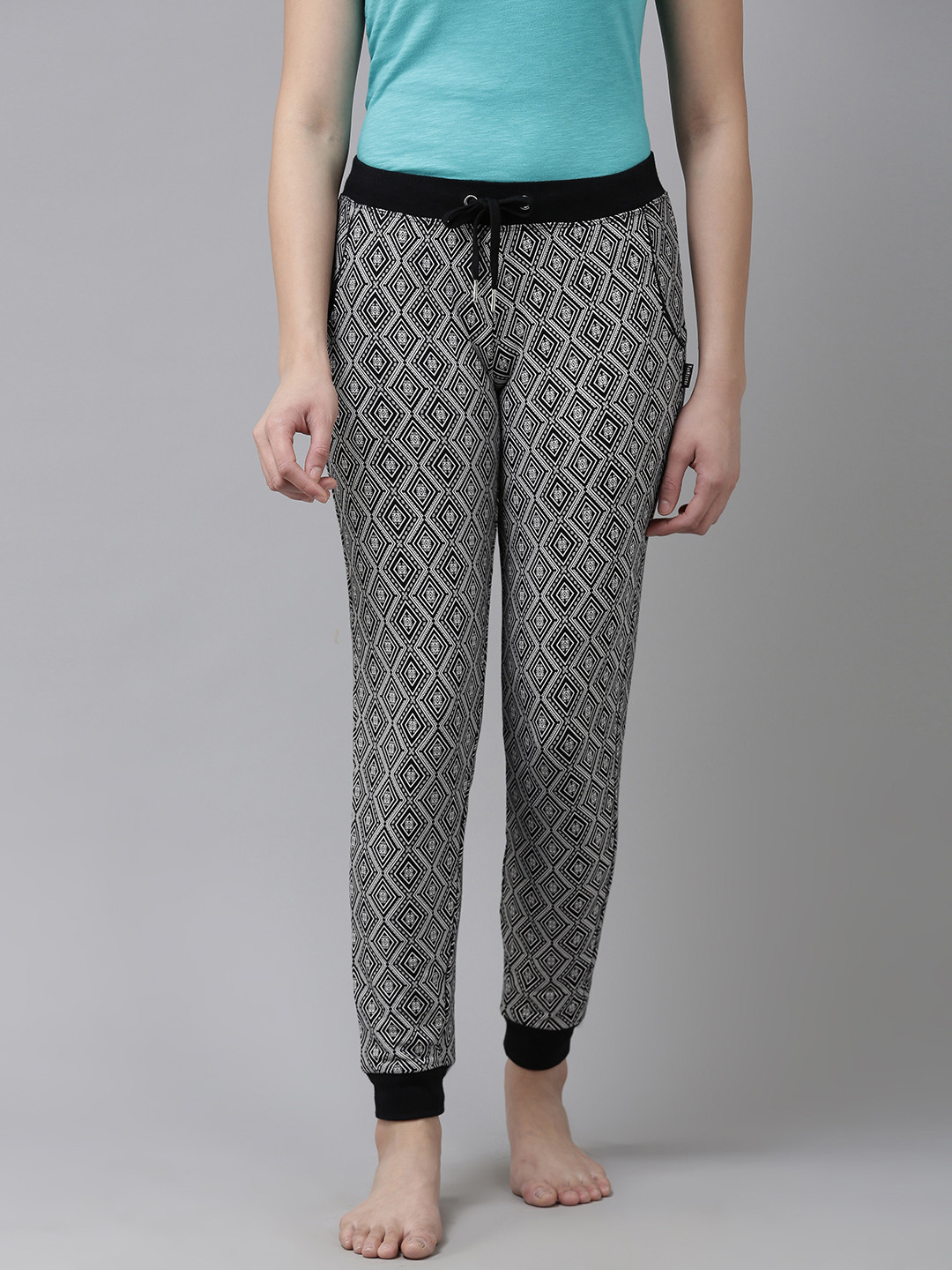 Van Heusen Athleisure Women AST9 Allover Print 4 Way Stretch Functional Pocket Joggers